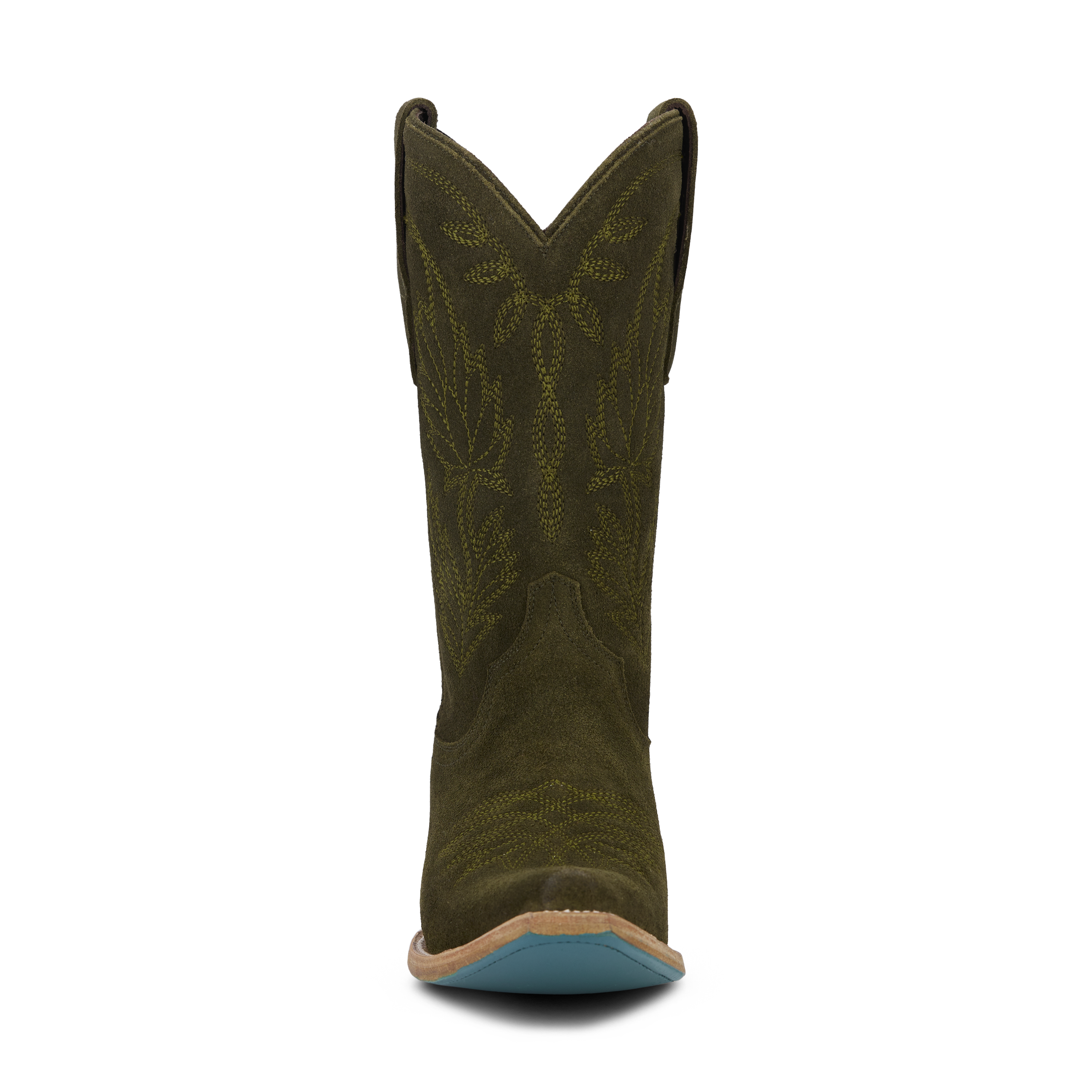 Sandaga Midi - Olive Suede Ladies Boot Western Fashion by Lane