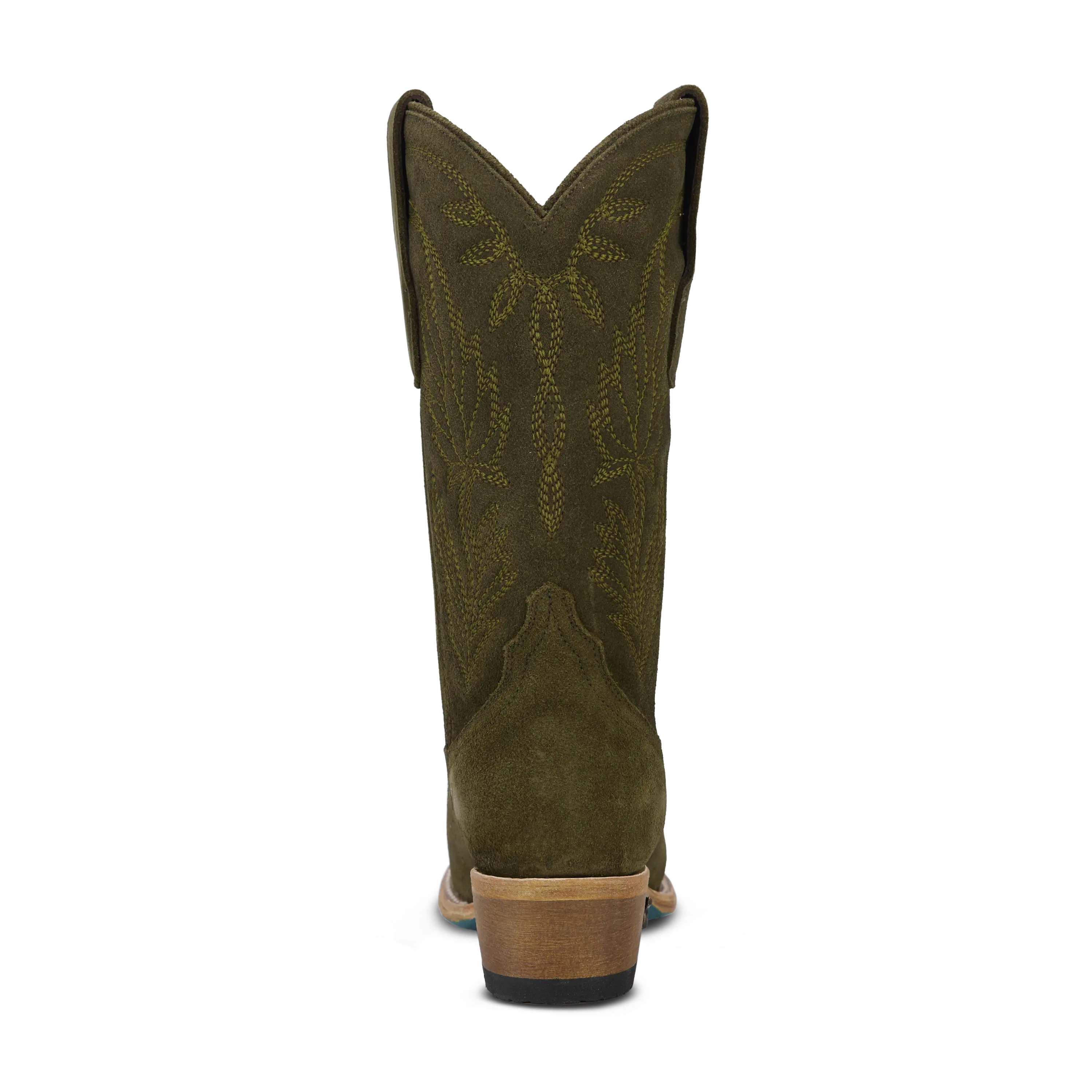 Sandaga Midi - Olive Suede Ladies Boot Western Fashion by Lane