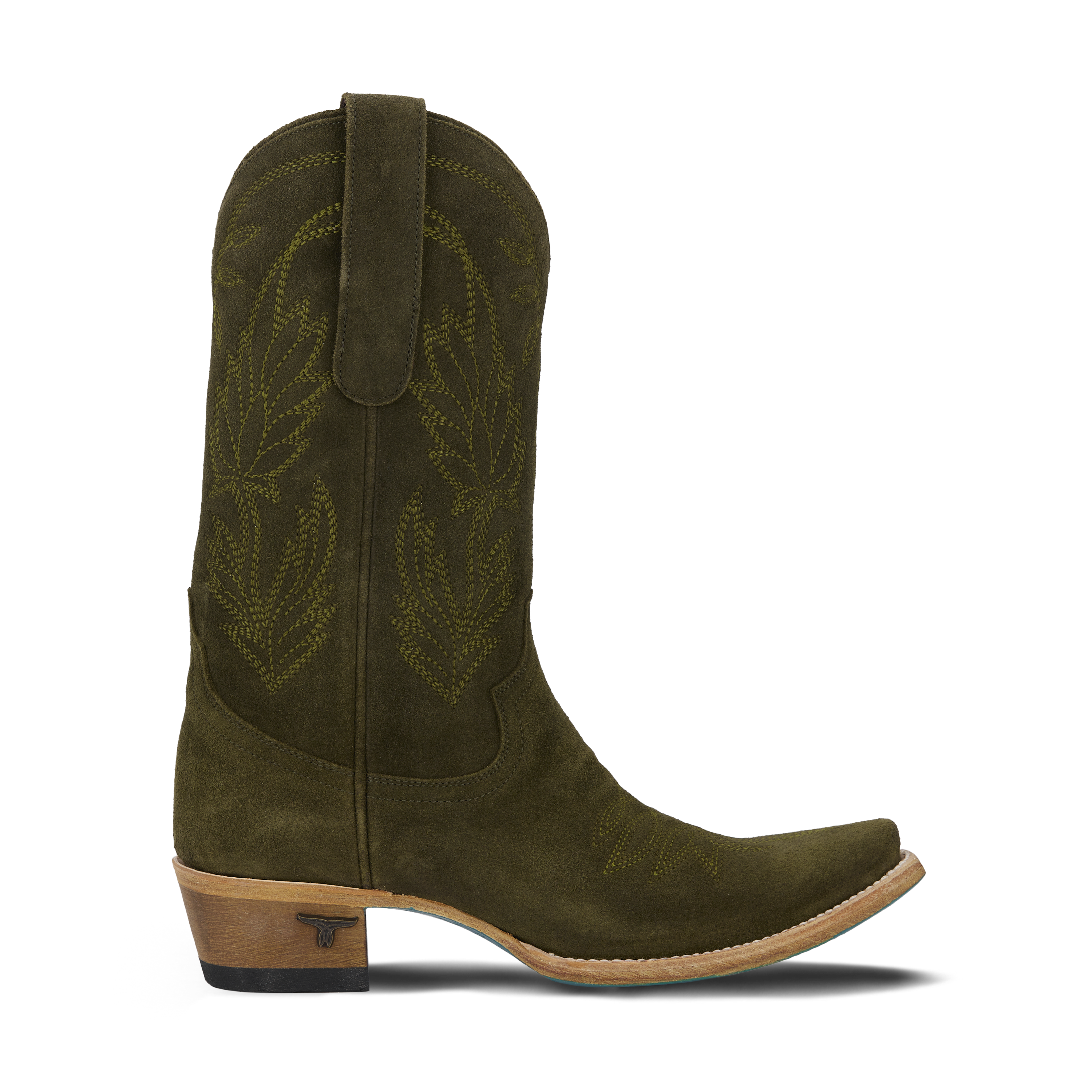 Sandaga Midi - Olive Suede Ladies Boot Western Fashion by Lane