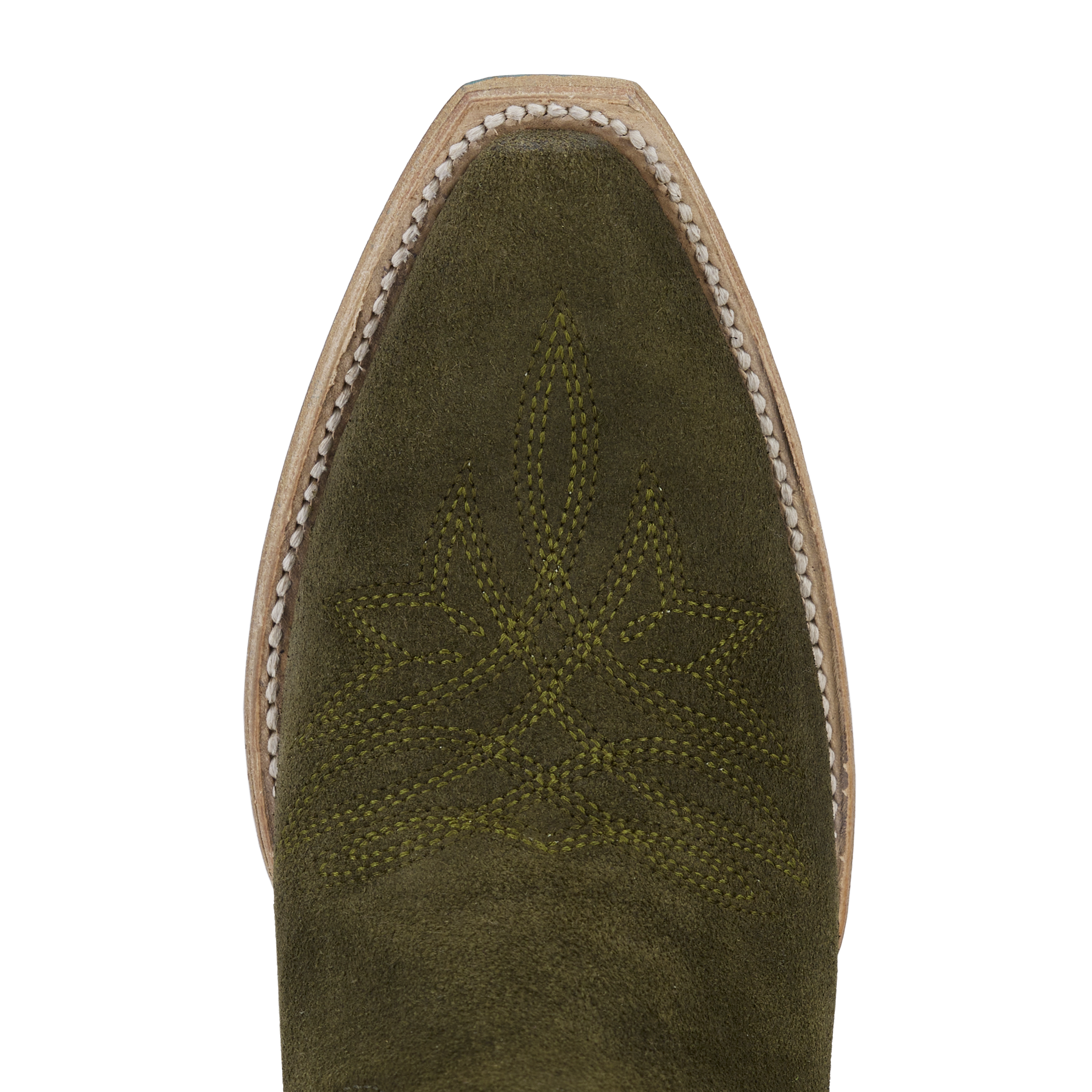 Sandaga Midi - Olive Suede Ladies Boot Western Fashion by Lane
