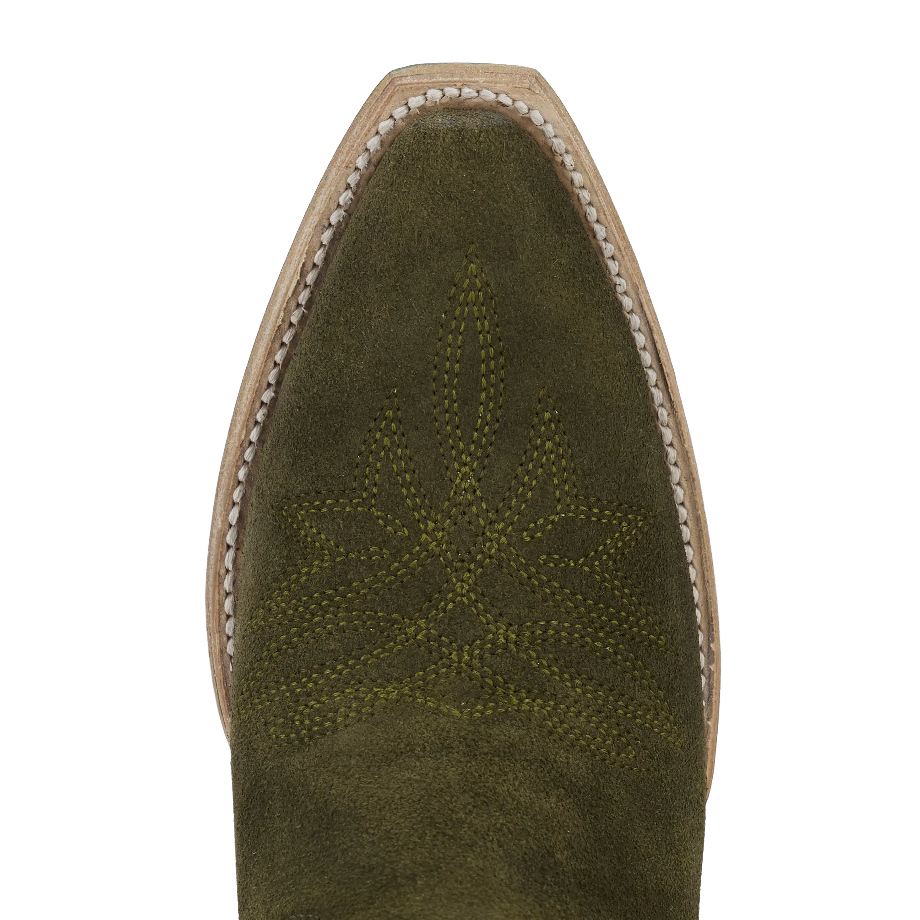 Sandaga Midi - Olive Suede Ladies Boot Western Fashion by Lane
