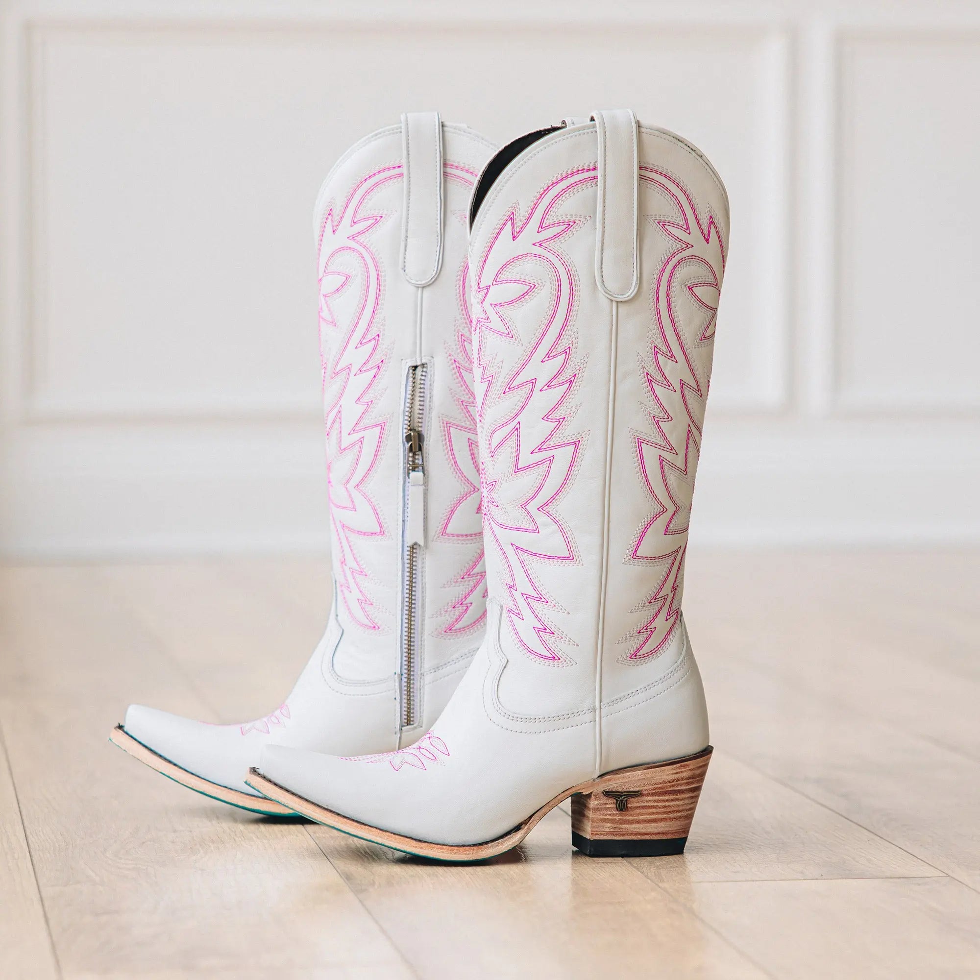 Smokeshow Boot - Matte White and Neon Pink Ladies Boot Western Fashion by Lane