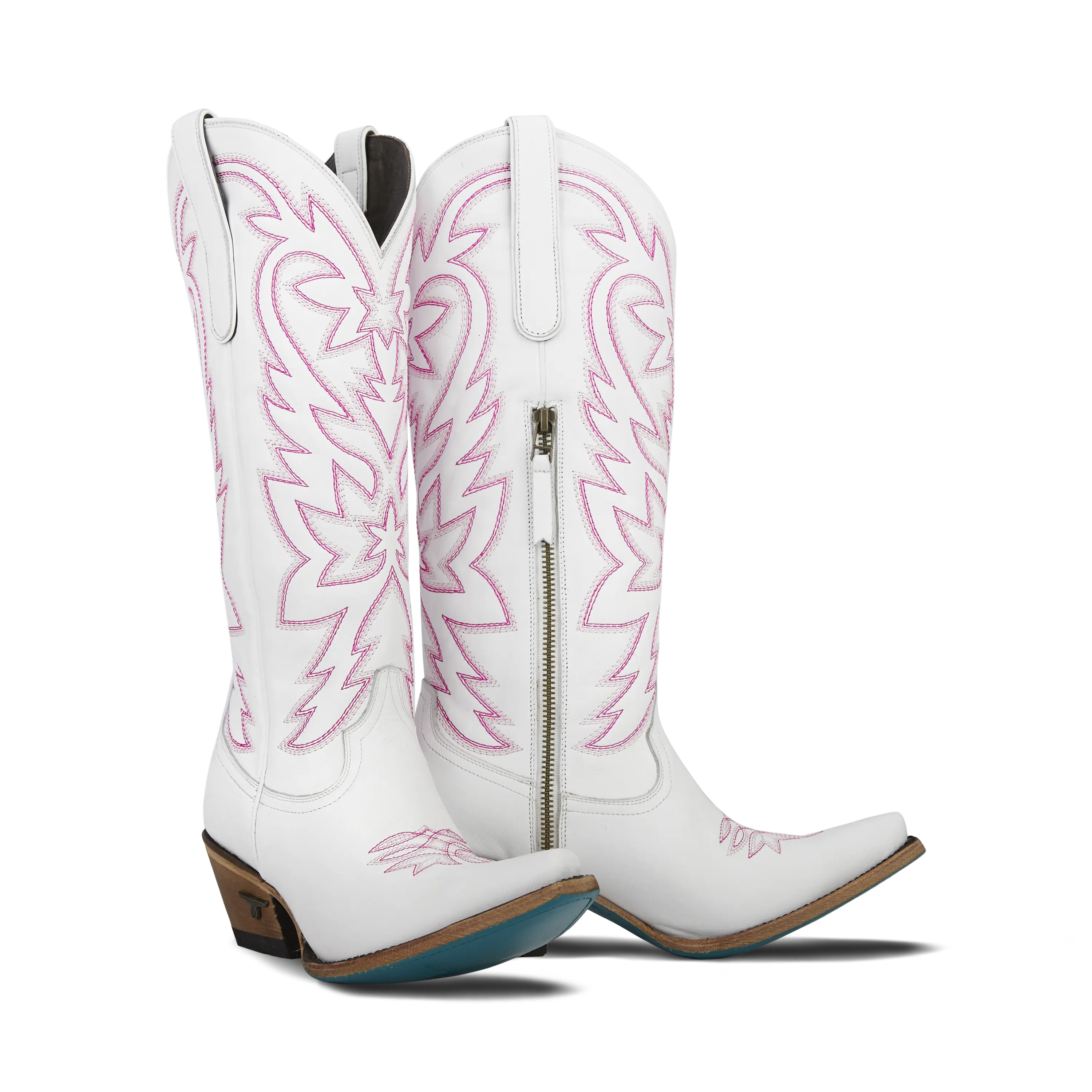 Smokeshow Boot - Matte White and Neon Pink Ladies Boot Matte White Neon Pink Western Fashion by Lane