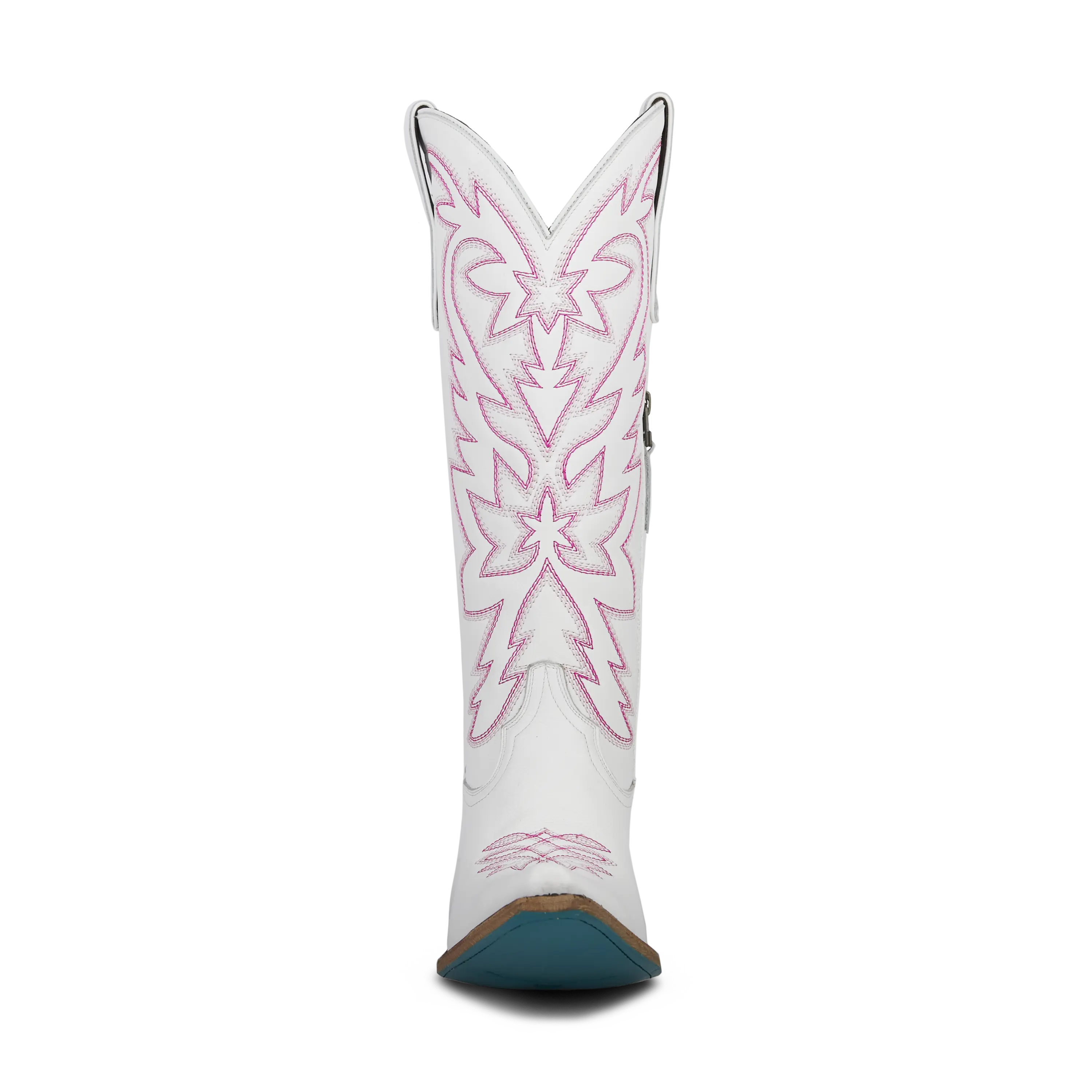 Smokeshow Boot - Matte White and Neon Pink Ladies Boot Western Fashion by Lane