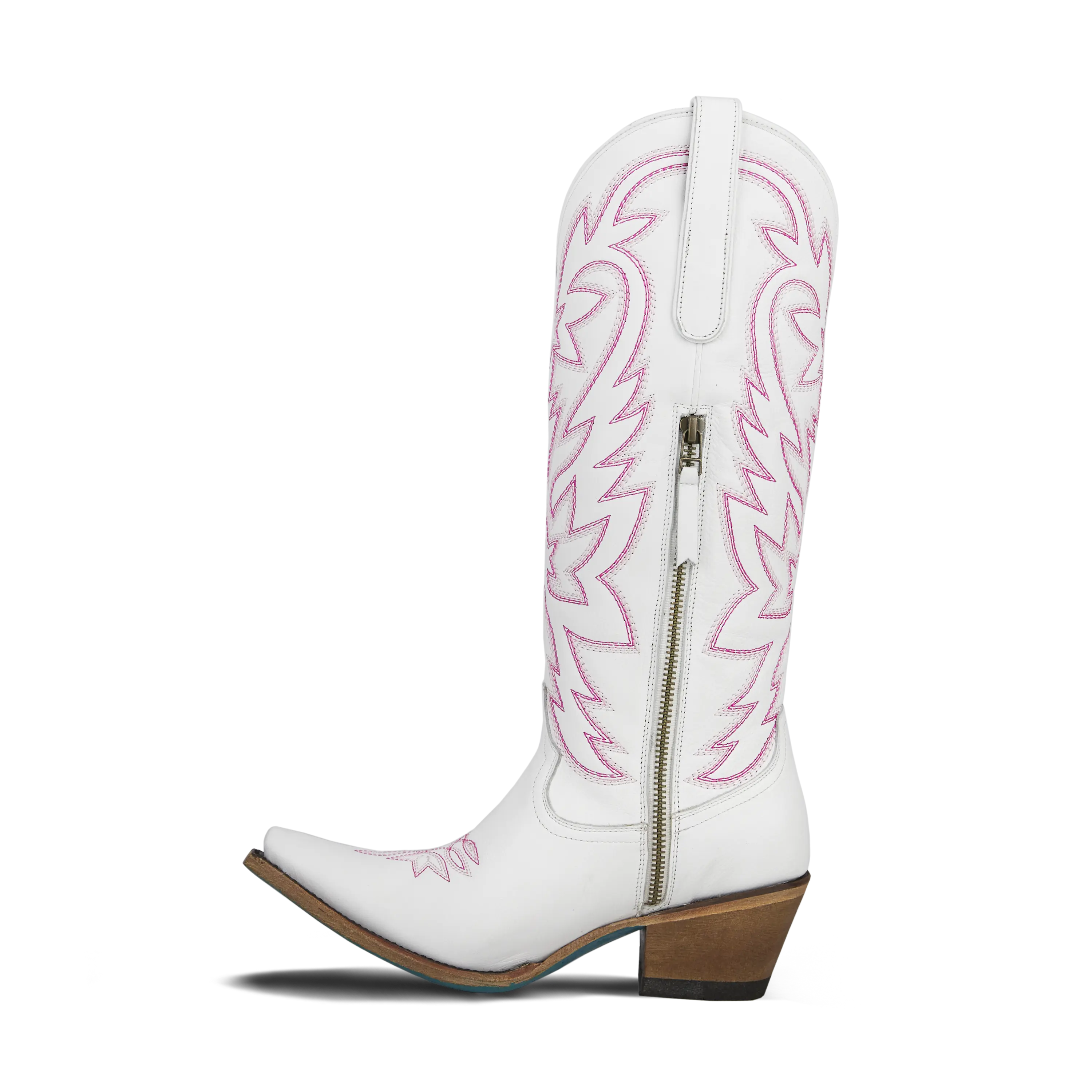 Smokeshow Boot - Matte White and Neon Pink Ladies Boot Western Fashion by Lane
