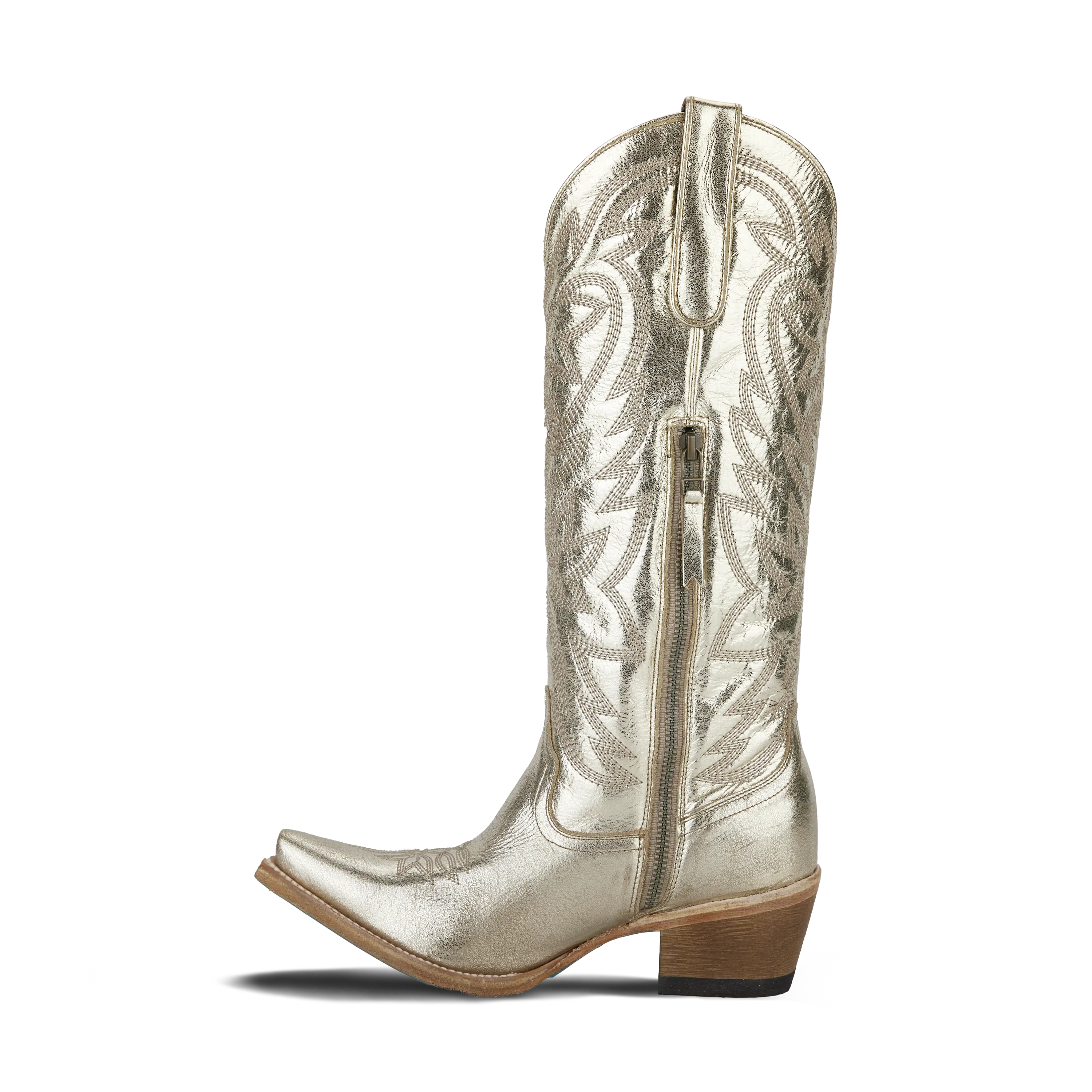 Smokeshow Boot - Champagne Metallic Ladies Boot Western Fashion by Lane