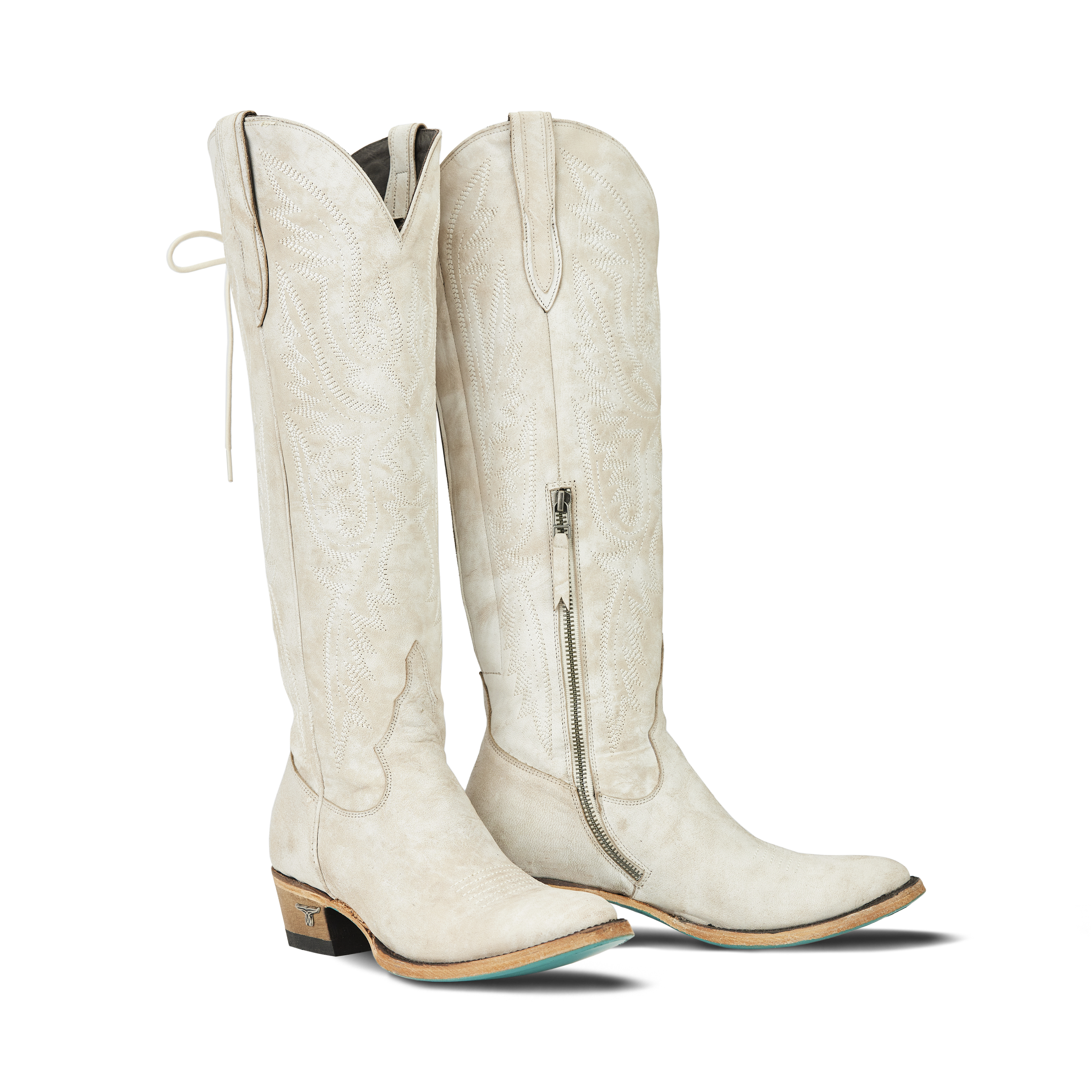 Monica Knee High Corset - Ceramic Crackle Ladies Boot Ceramic Crackle Western Fashion by Lane