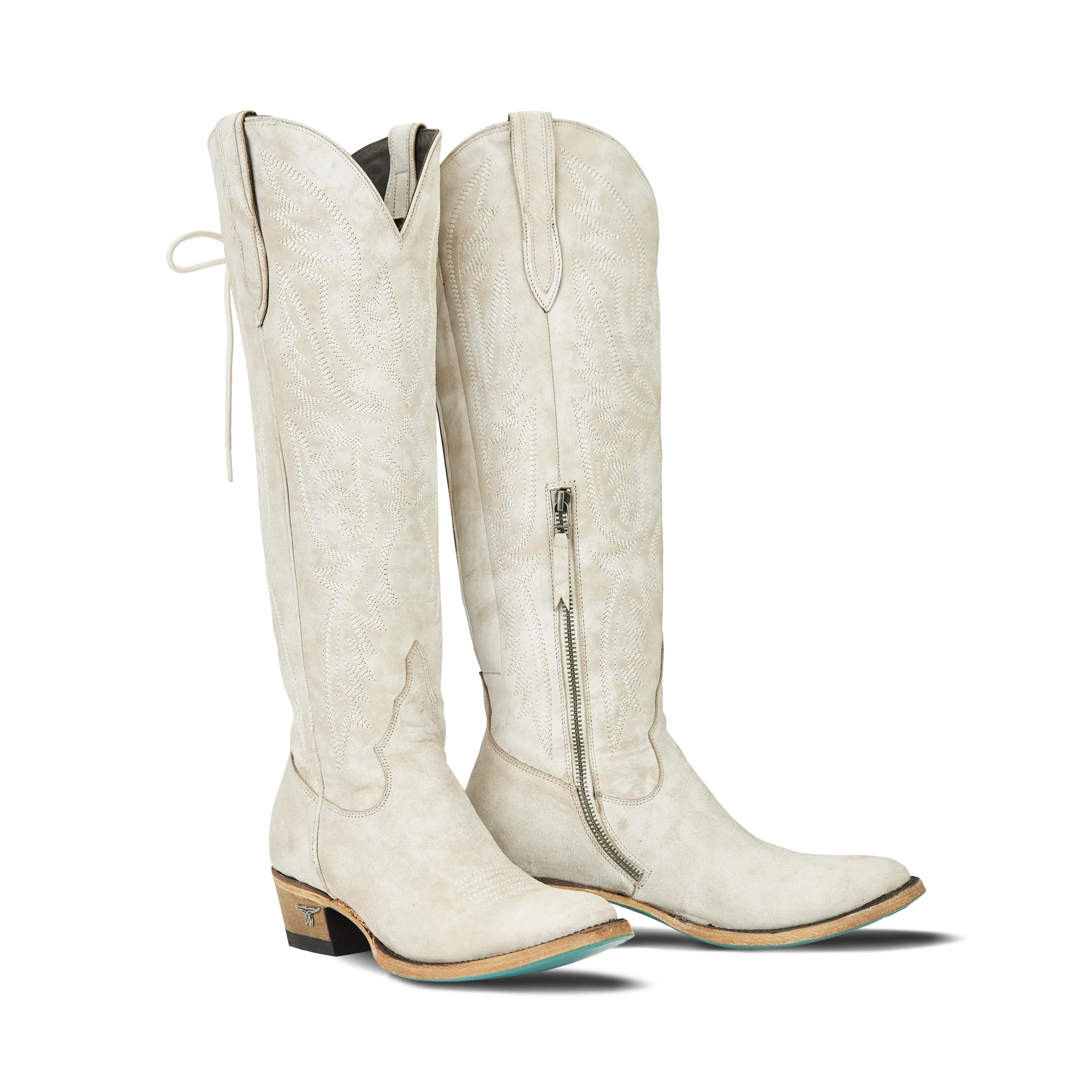 Monica Knee High Corset - Ceramic Crackle Ladies Boot Ceramic Crackle Western Fashion by Lane
