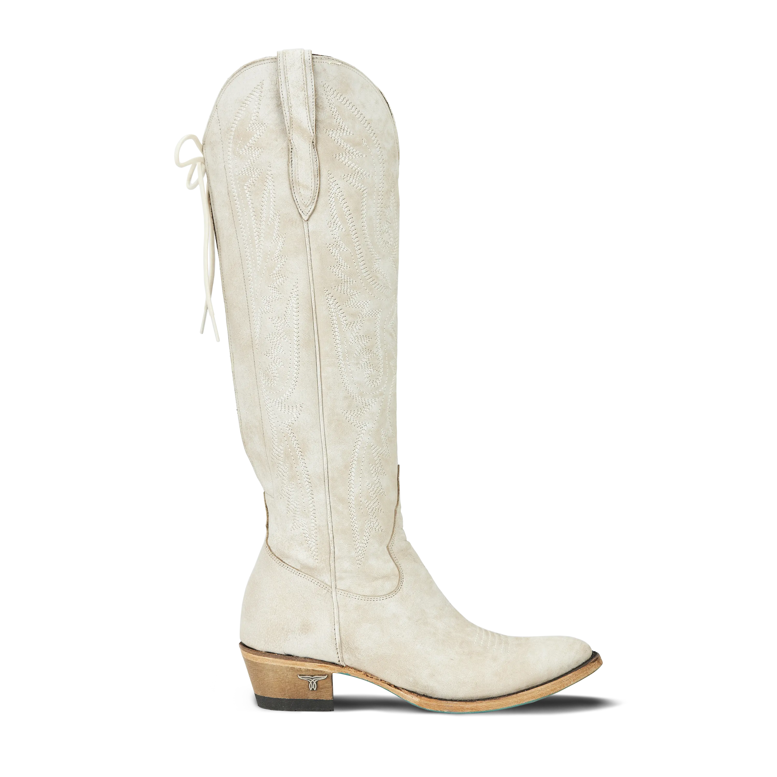 Monica Knee High Corset - Ceramic Crackle Ladies Boot Western Fashion by Lane