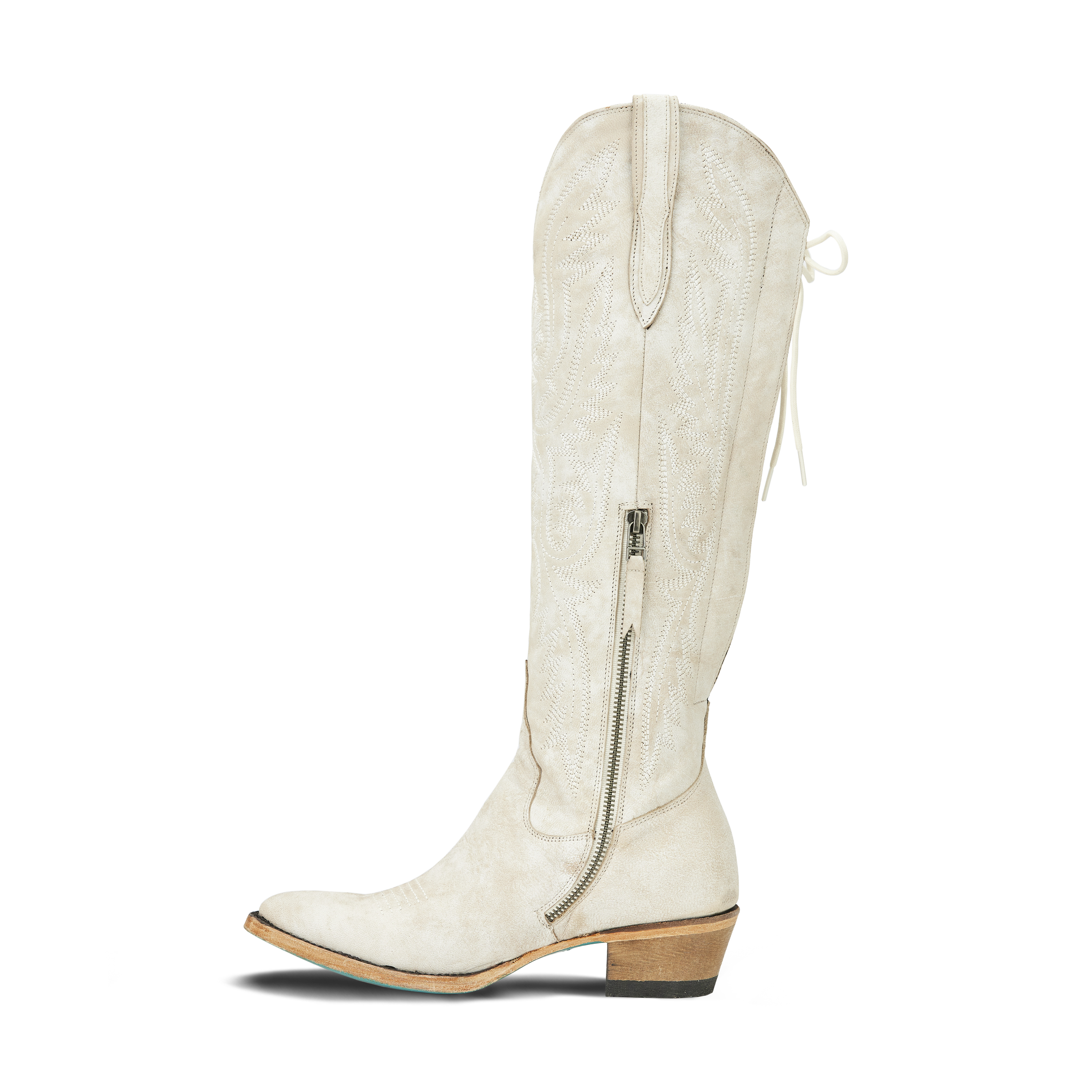 Monica Knee High Corset - Ceramic Crackle Ladies Boot Western Fashion by Lane