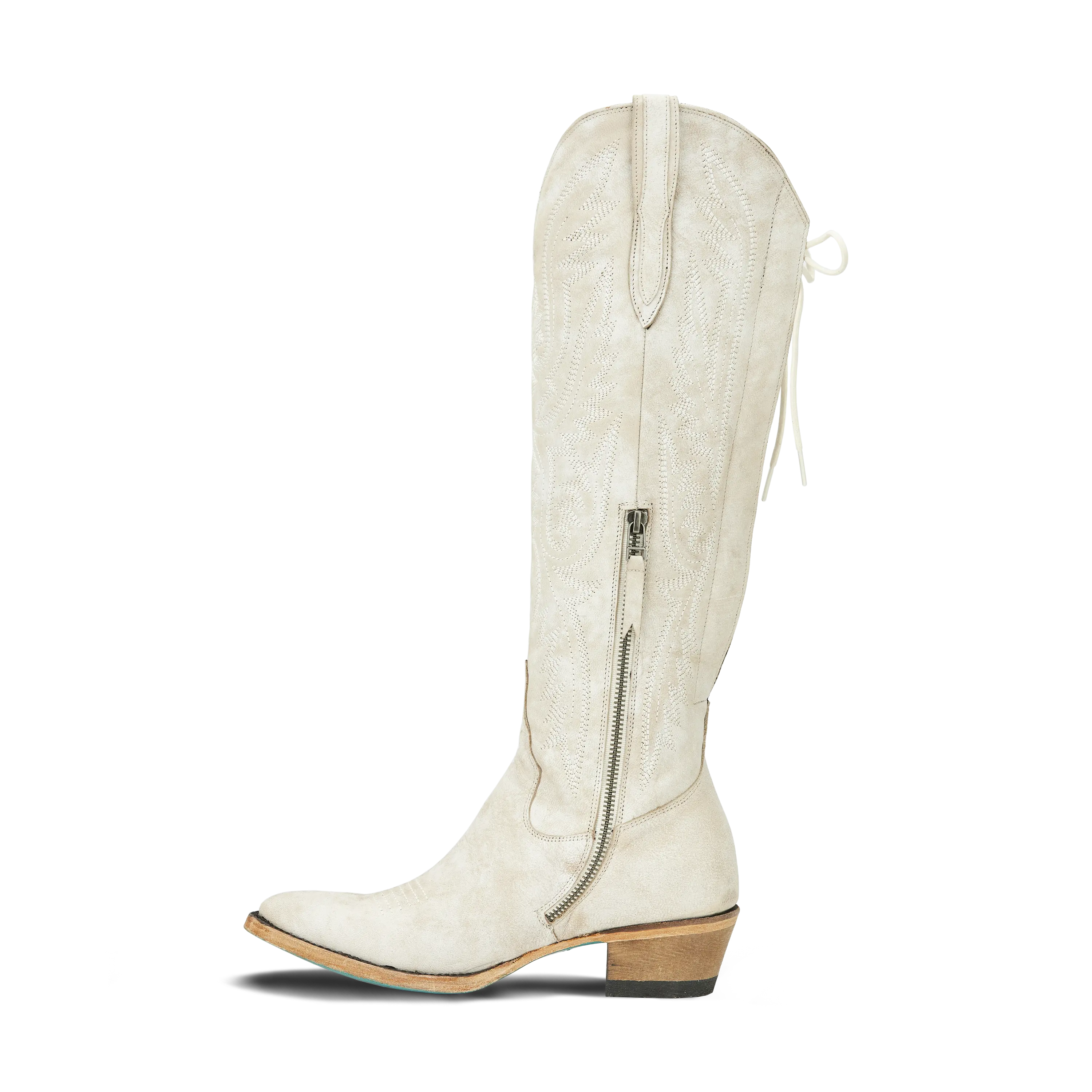 Monica Knee High Corset - Ceramic Crackle Ladies Boot Western Fashion by Lane