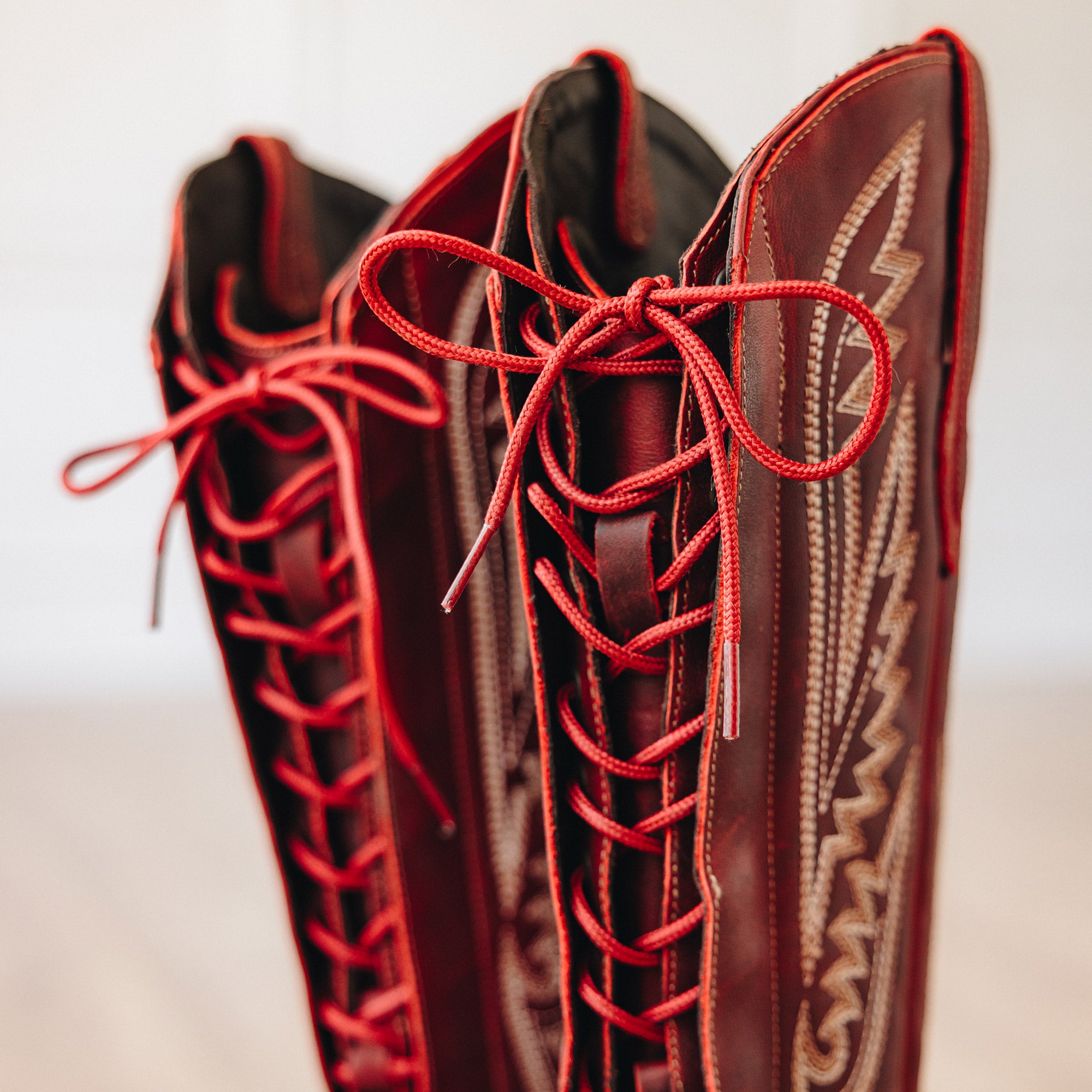 Monica Knee High Corset - Smoldering Ruby Ladies Boot Western Fashion by Lane