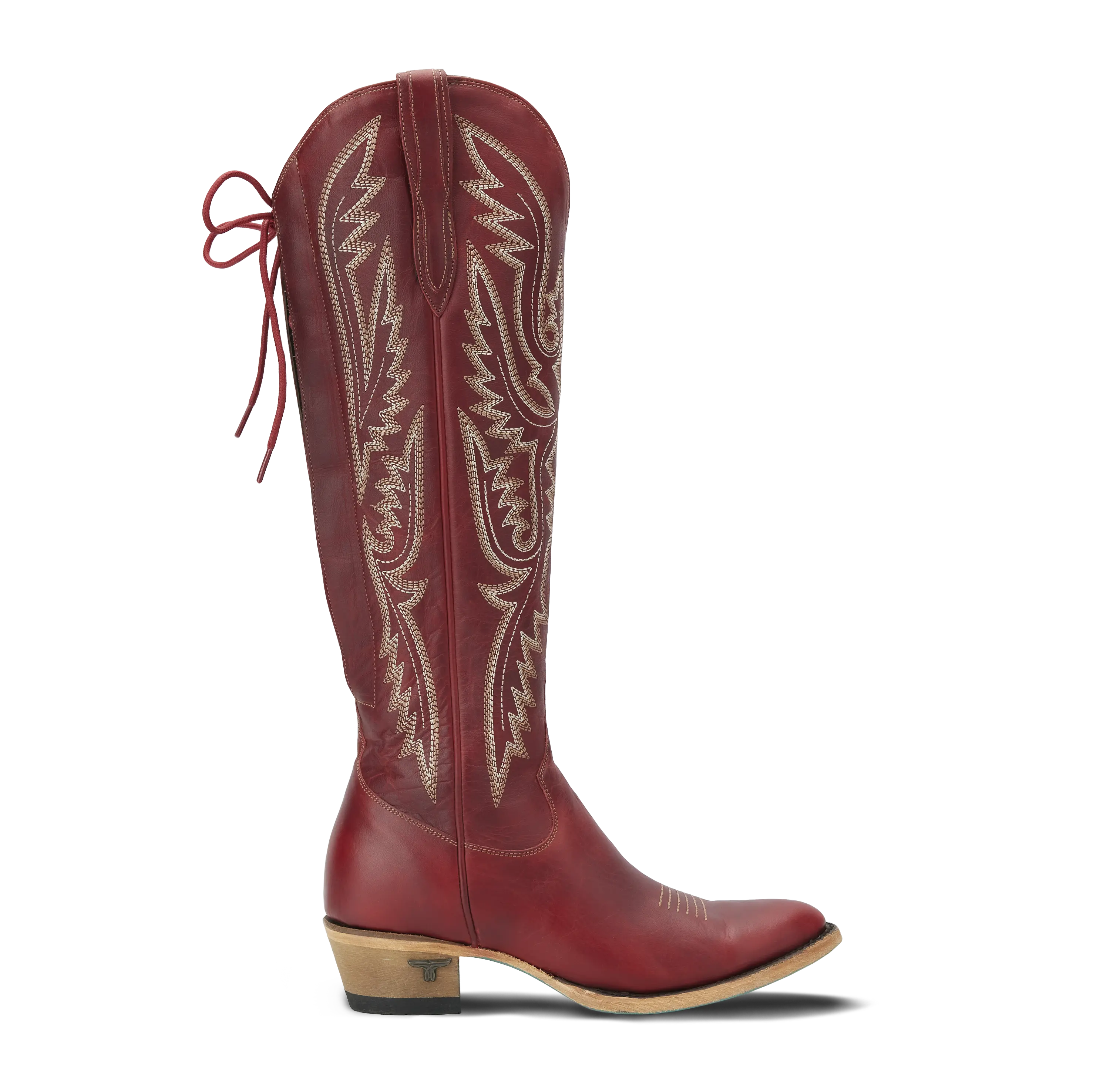 Monica Knee High Corset - Smoldering Ruby Ladies Boot Western Fashion by Lane