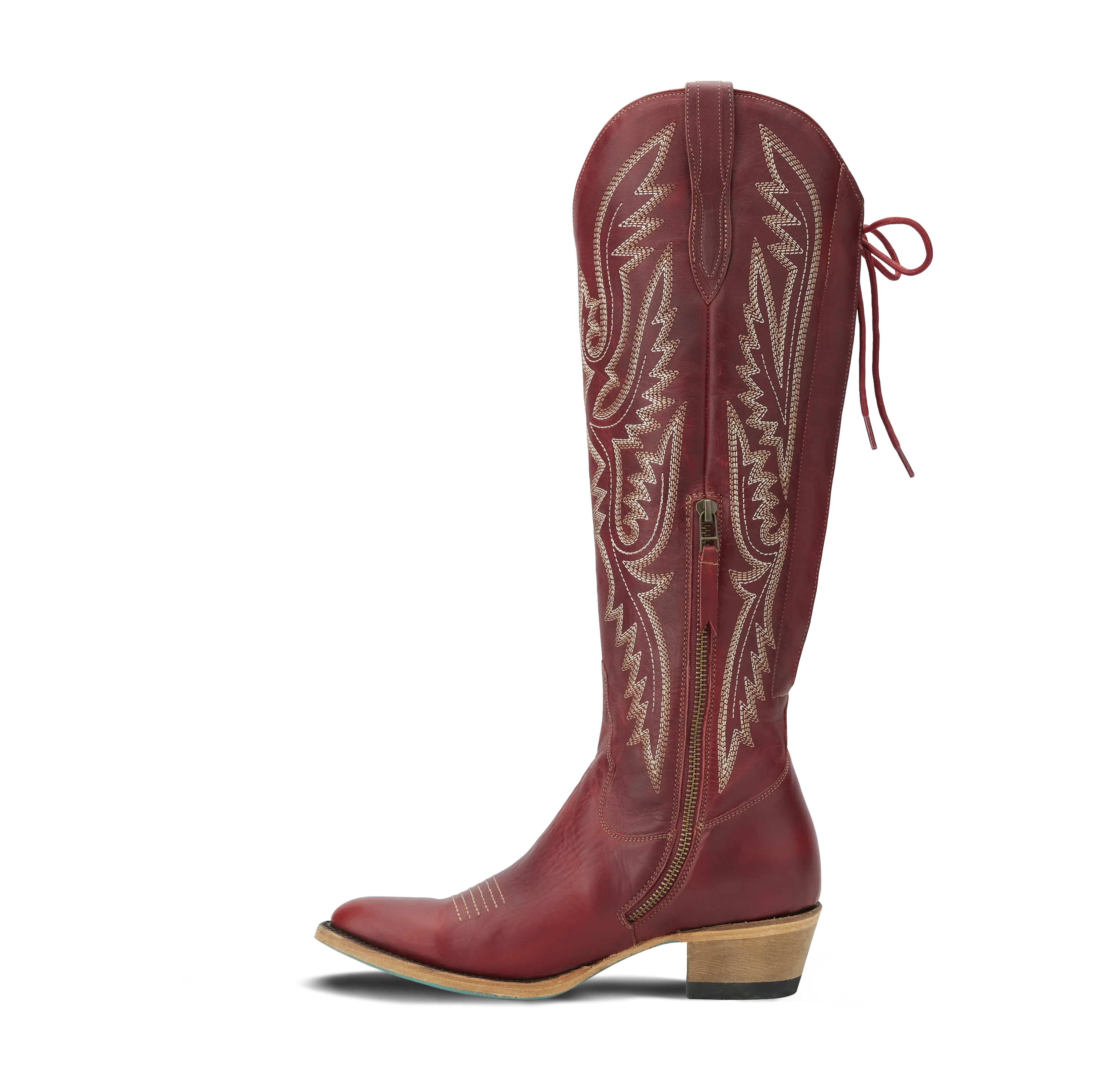 Monica Knee High Corset - Smoldering Ruby Ladies Boot Western Fashion by Lane