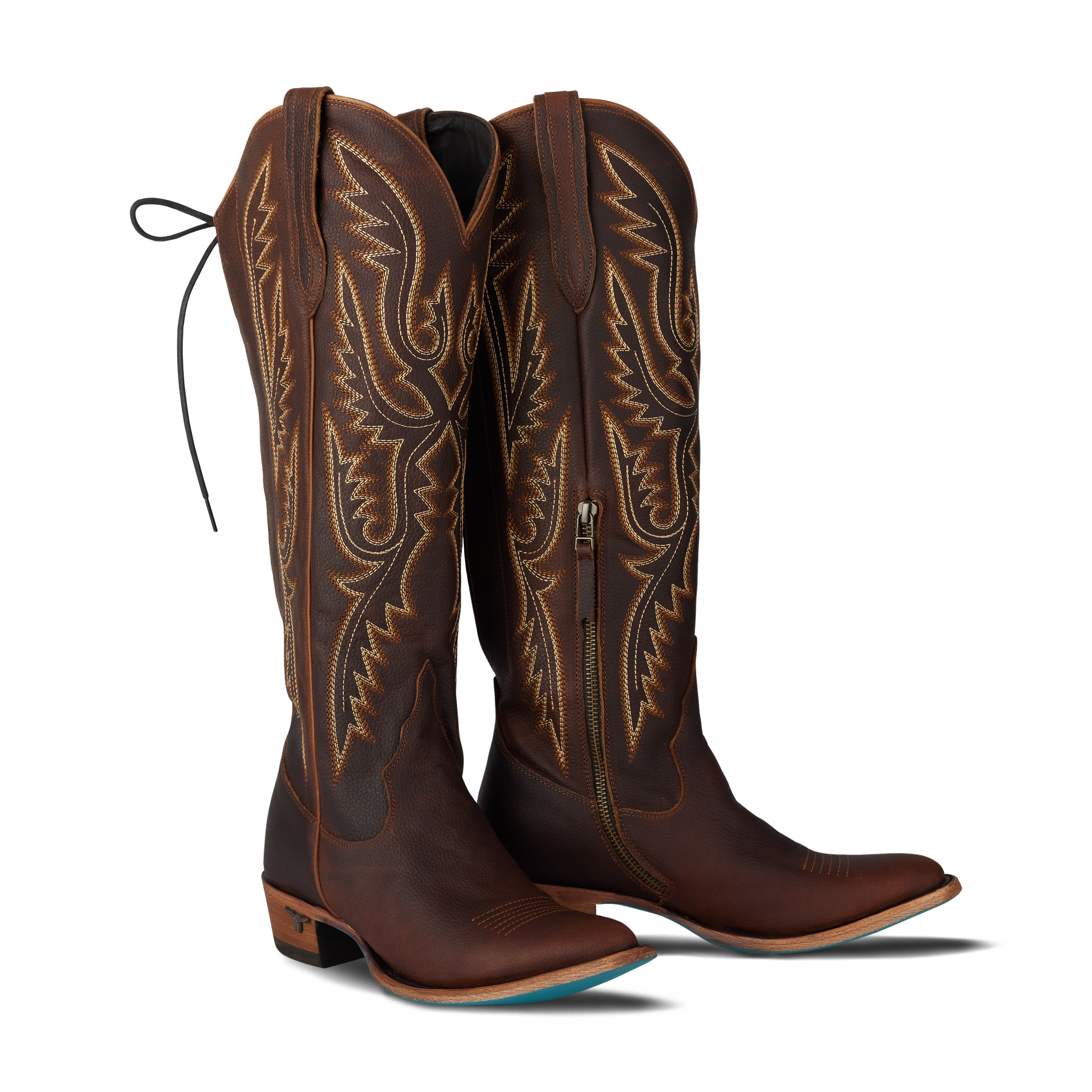 Monica Knee High Corset - Cognac Ladies Boot Cognac Western Fashion by Lane