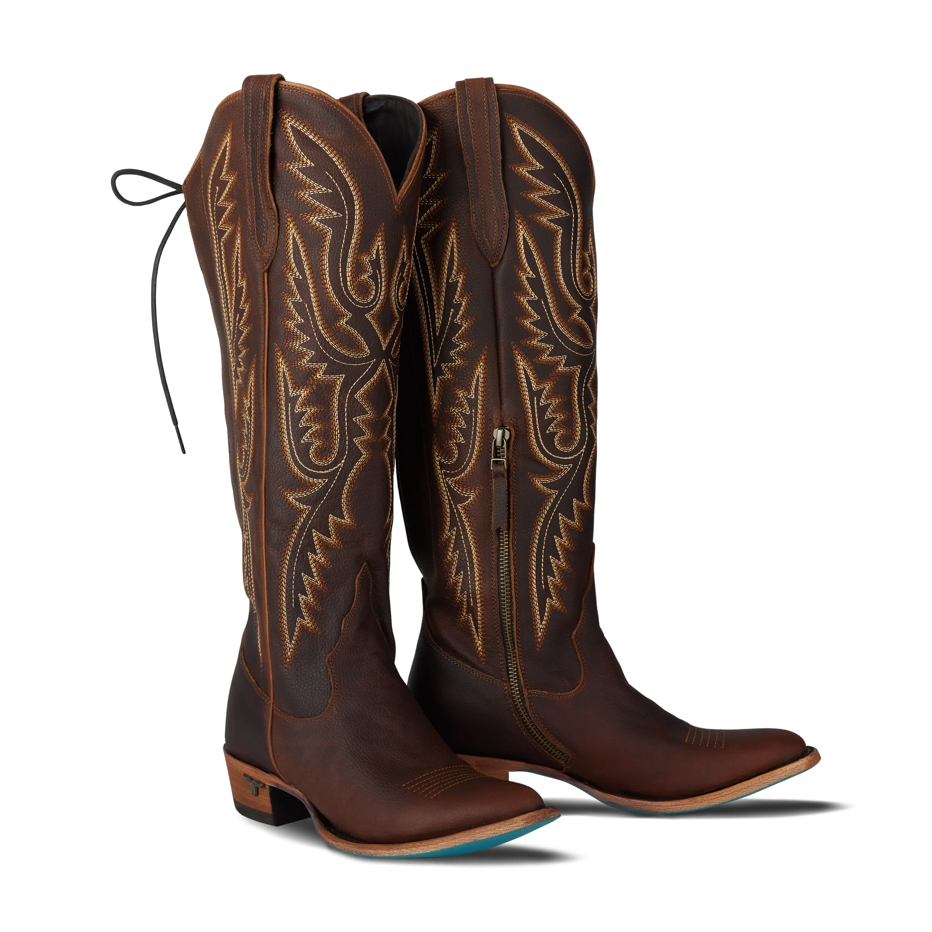 Monica Knee High Corset - Cognac Ladies Boot Cognac Western Fashion by Lane
