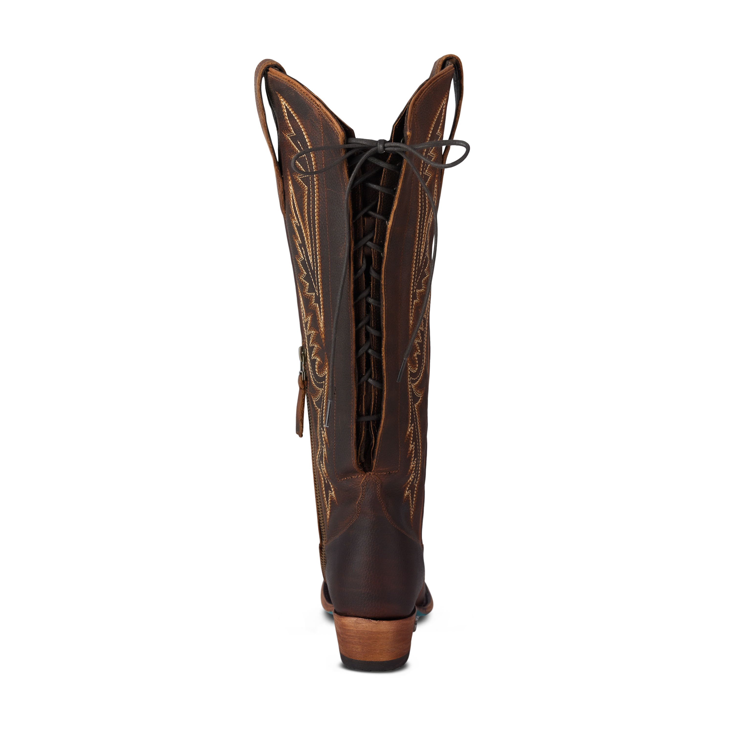 Monica Knee High Corset - Cognac Ladies Boot Western Fashion by Lane