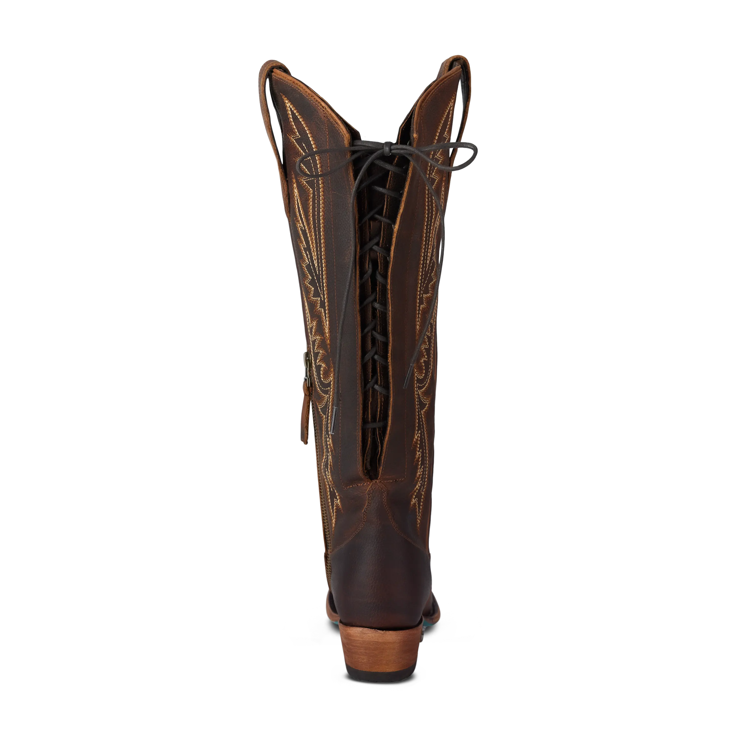 Monica Knee High Corset - Cognac **Final Sale** Ladies Boot Western Fashion by Lane