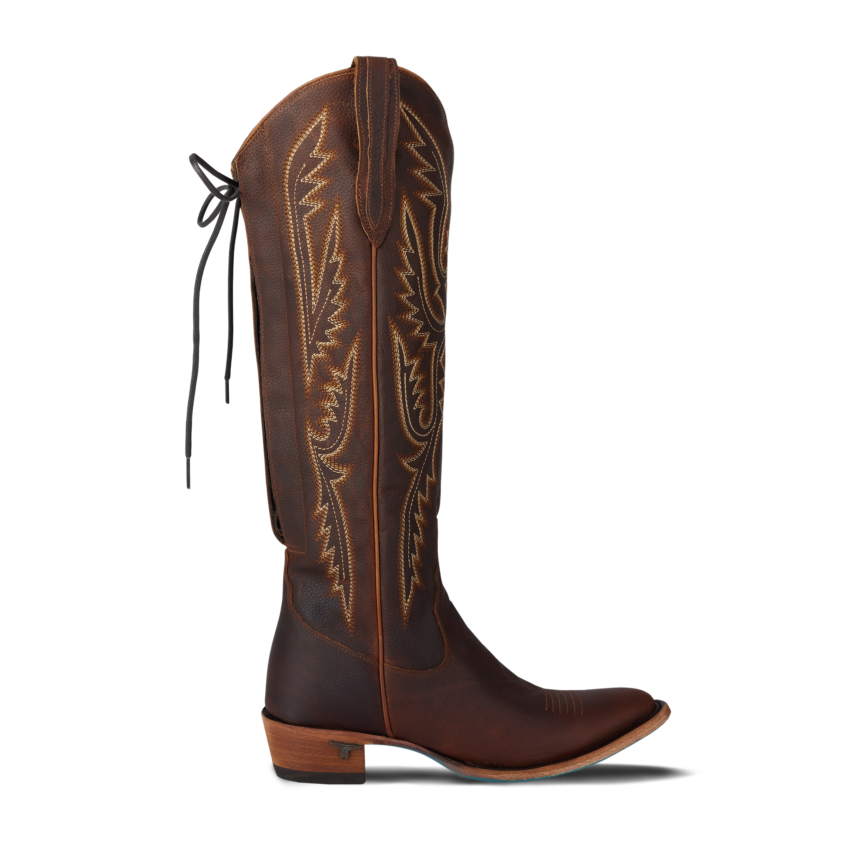 Monica Knee High Corset - Cognac Ladies Boot Western Fashion by Lane