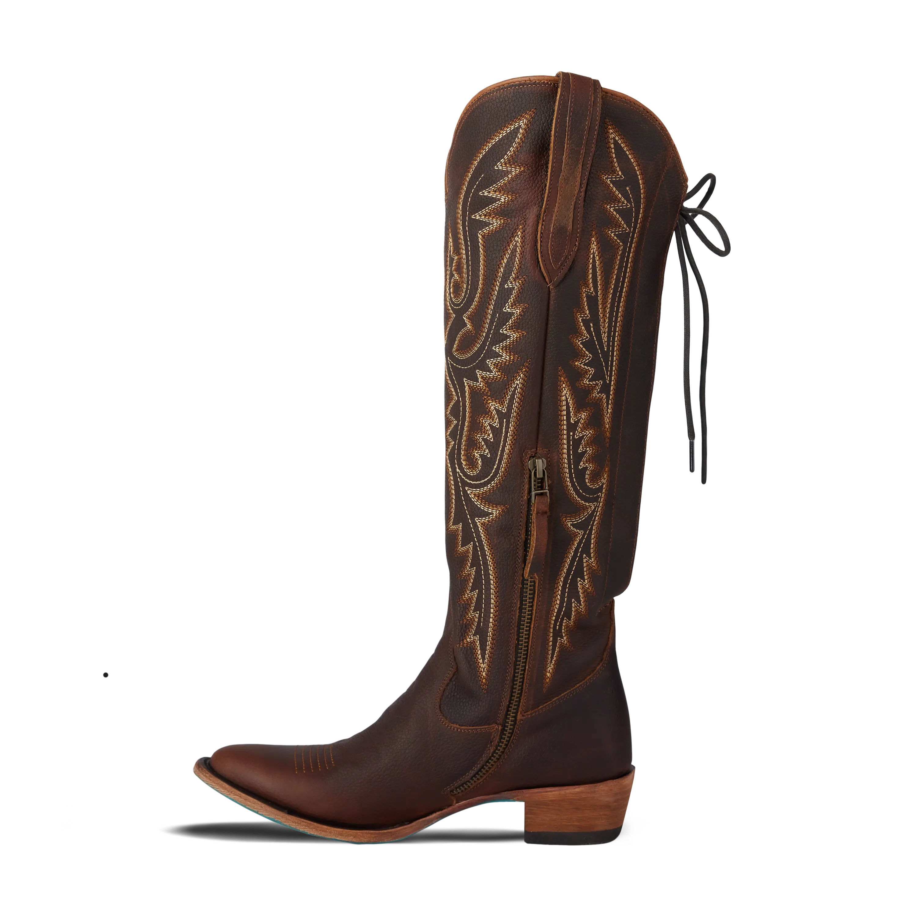 Monica Knee High Corset - Cognac **Final Sale** Ladies Boot Western Fashion by Lane