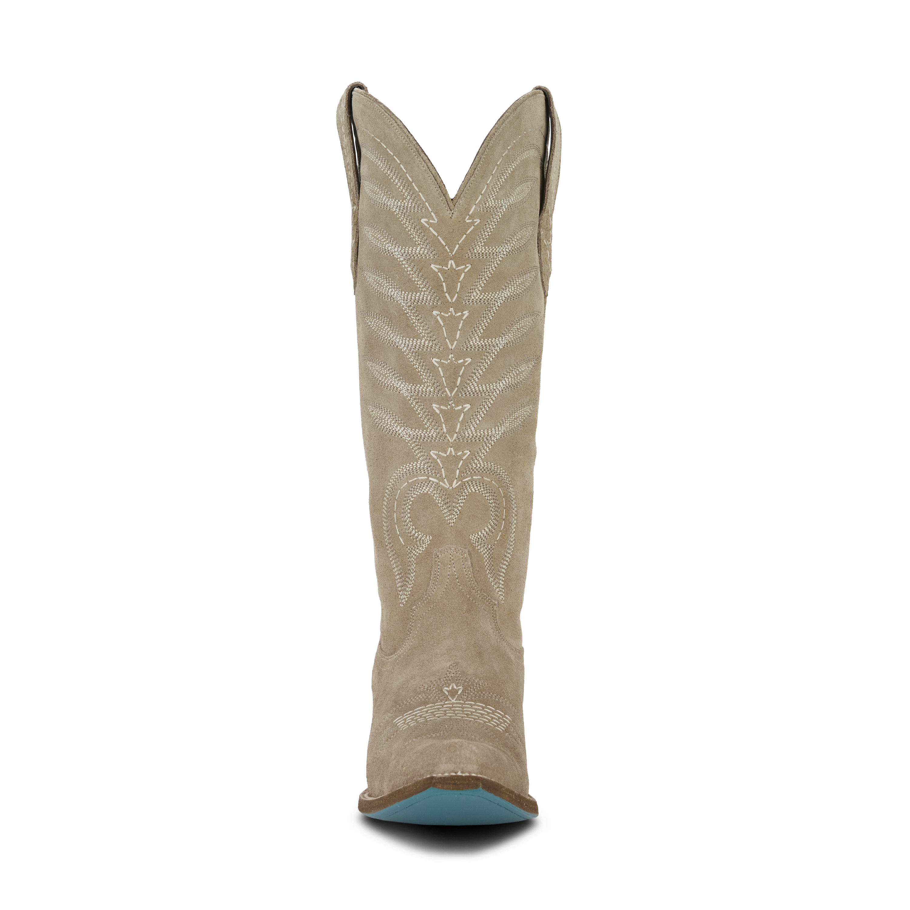 Squash Blossom Boot - Latte Suede Ladies Boot Western Fashion by Lane