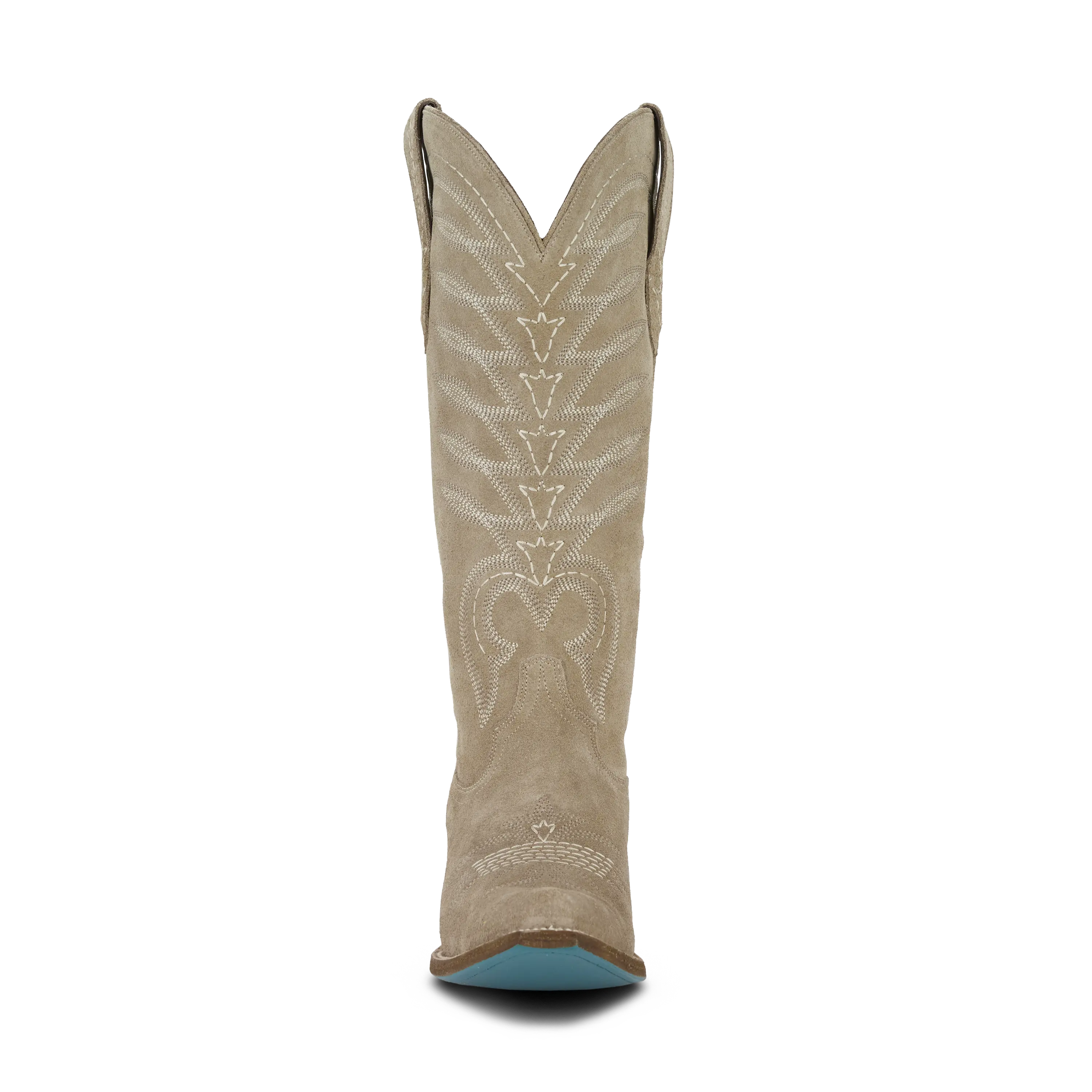 Squash Blossom Boot - Latte Suede Ladies Boot Western Fashion by Lane