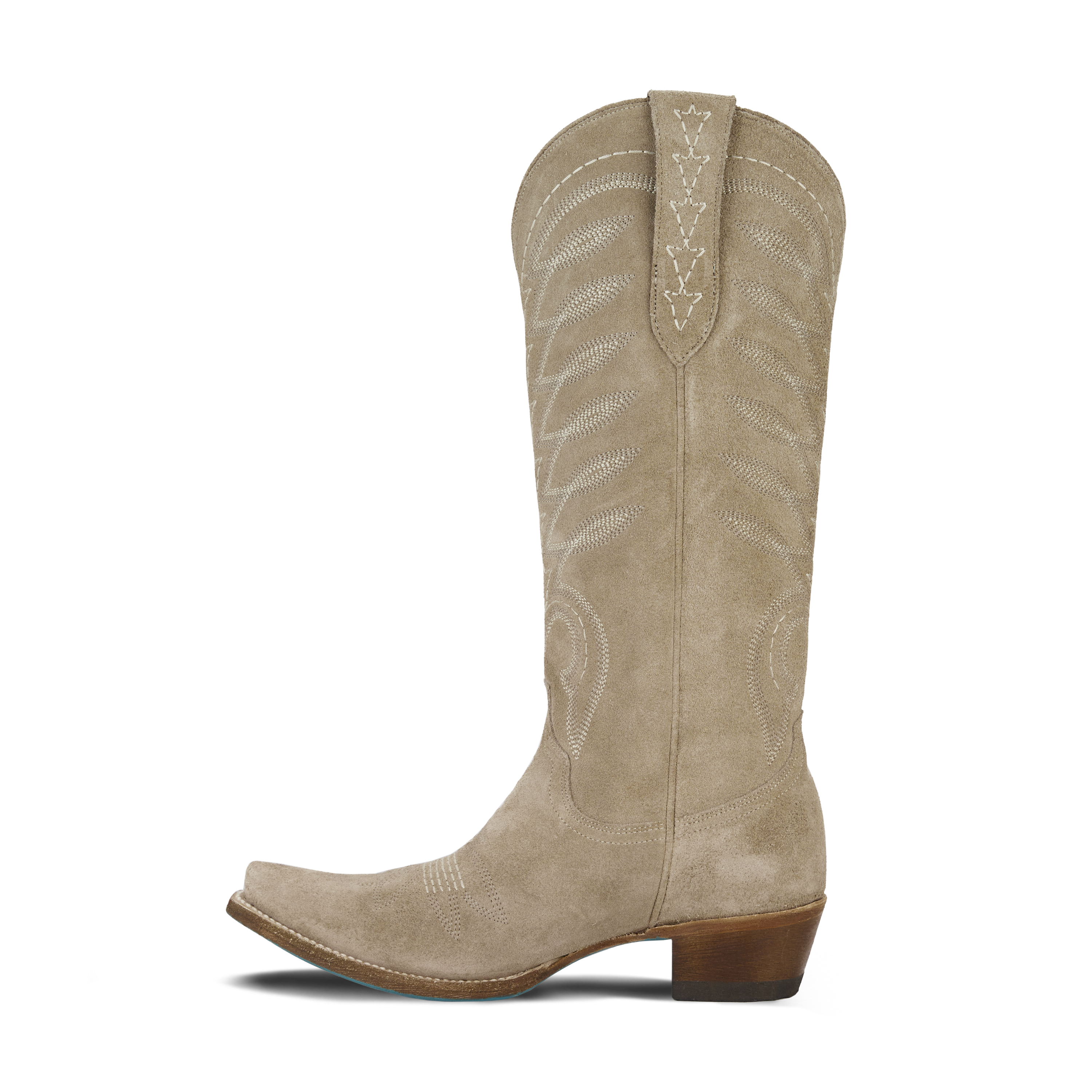 Squash Blossom Boot - Latte Suede Ladies Boot Western Fashion by Lane
