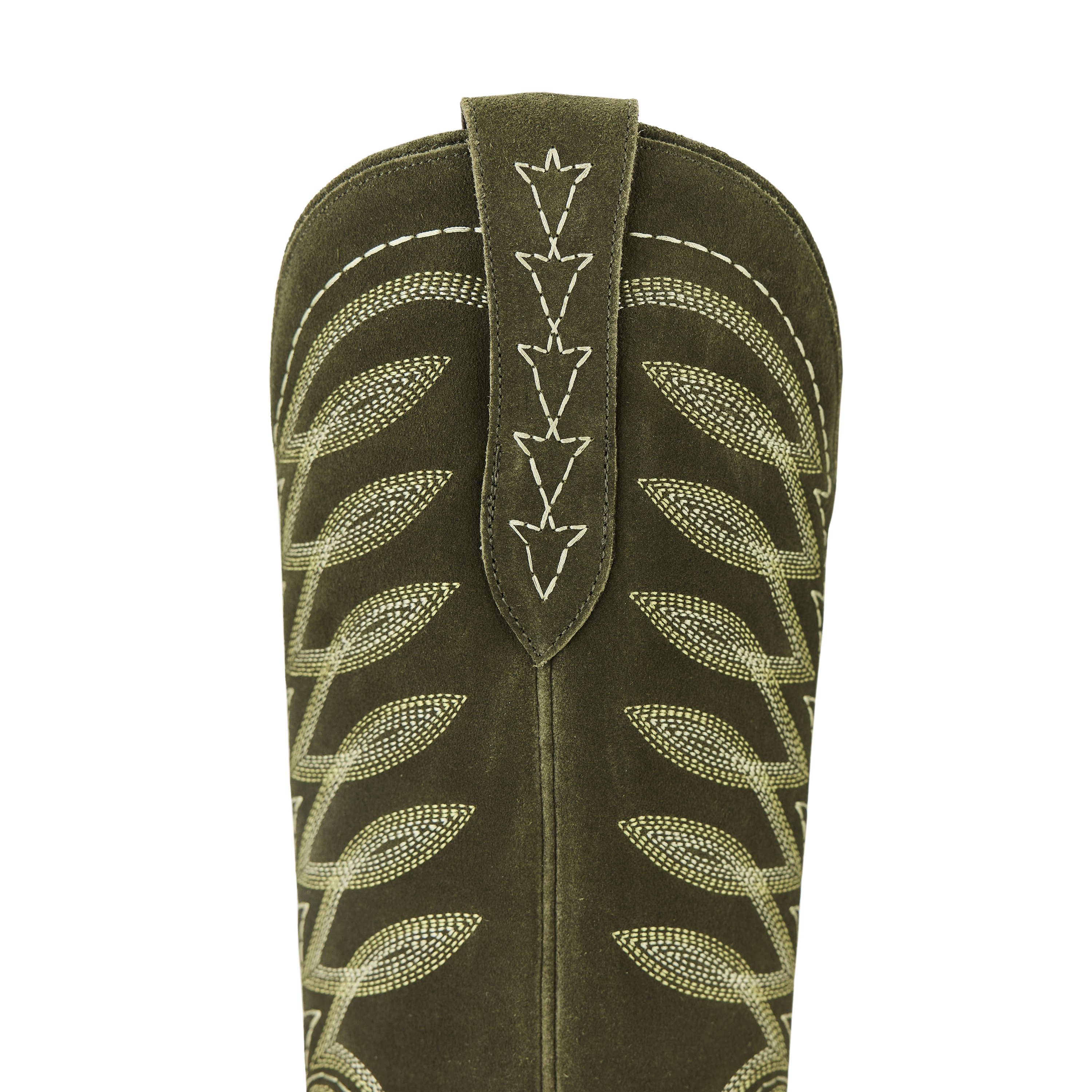 Squash Blossom Boot - Olive Suede Ladies Boot Western Fashion by Lane