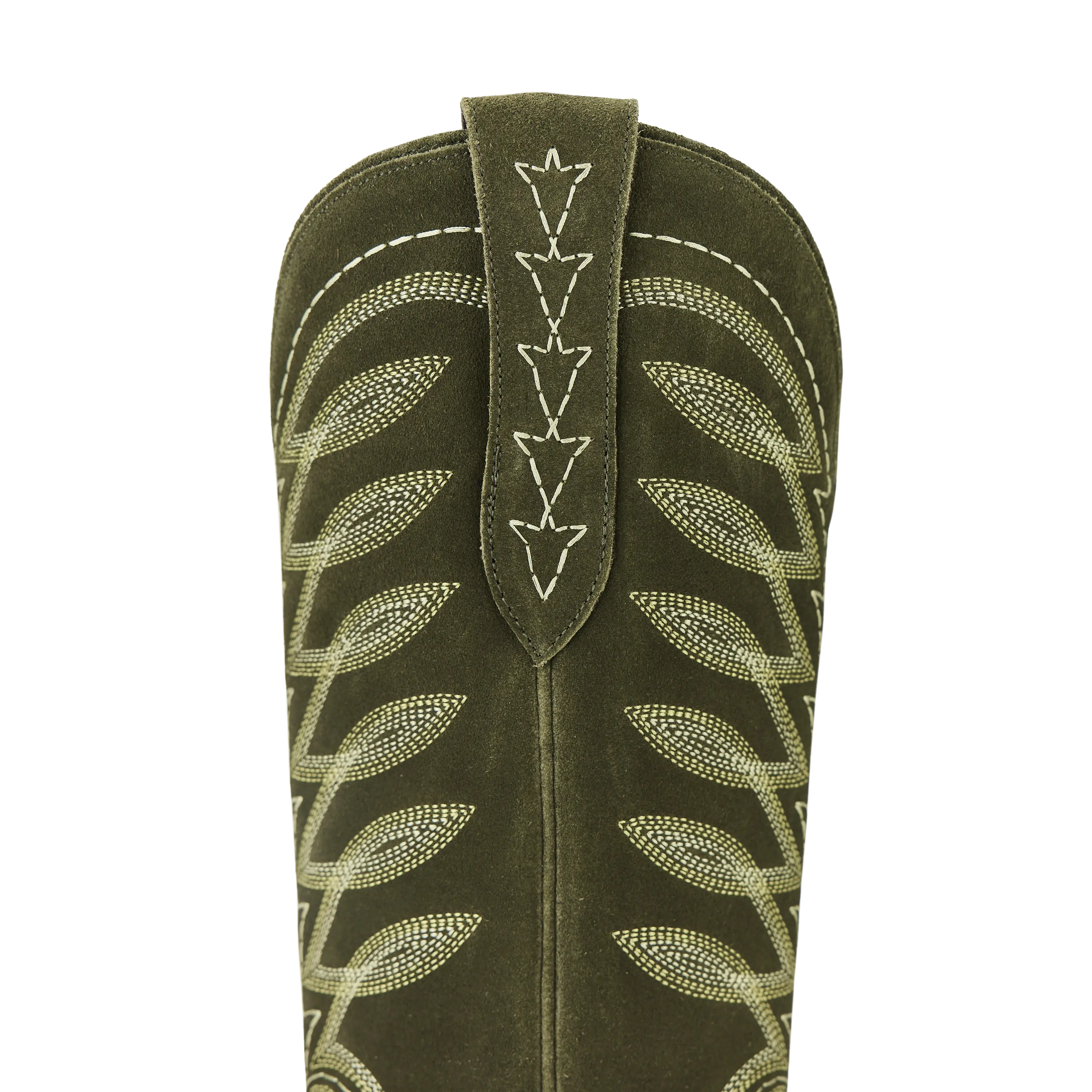 Squash Blossom Boot - Olive Suede Ladies Boot Western Fashion by Lane
