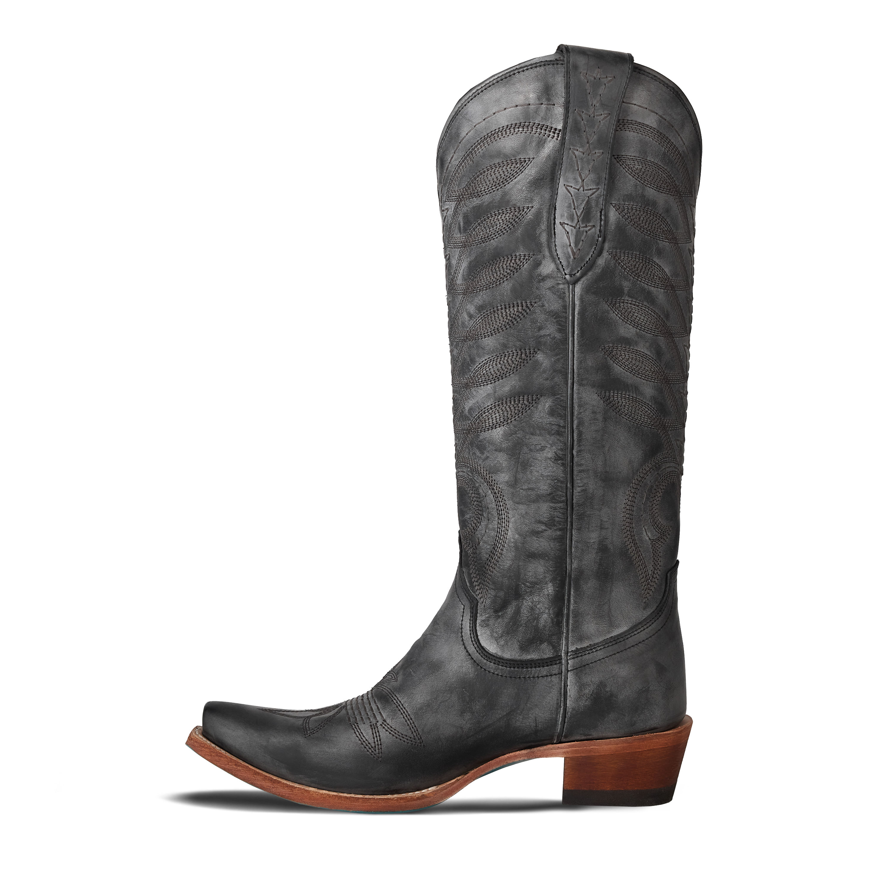 Squash Blossom Boot - Distressed Jet Black**FINAL SALE** Ladies Boot Western Fashion by Lane