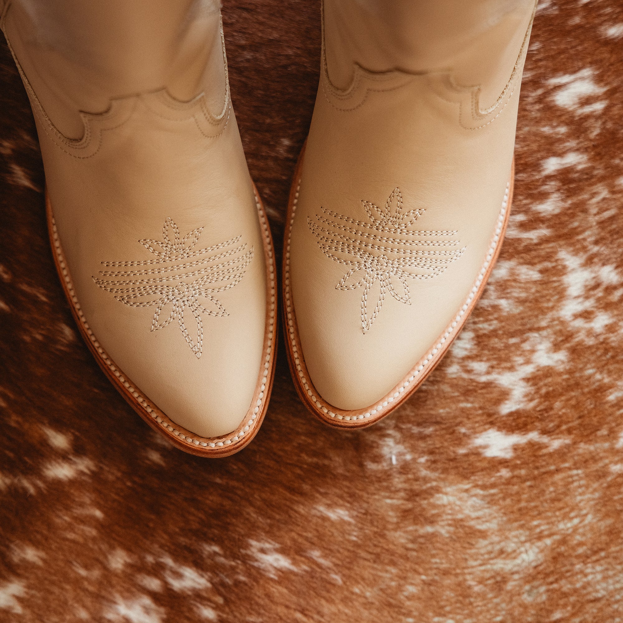 Jentry Knee High Boot - Pale Ivory Ladies Boot Western Fashion by Lane