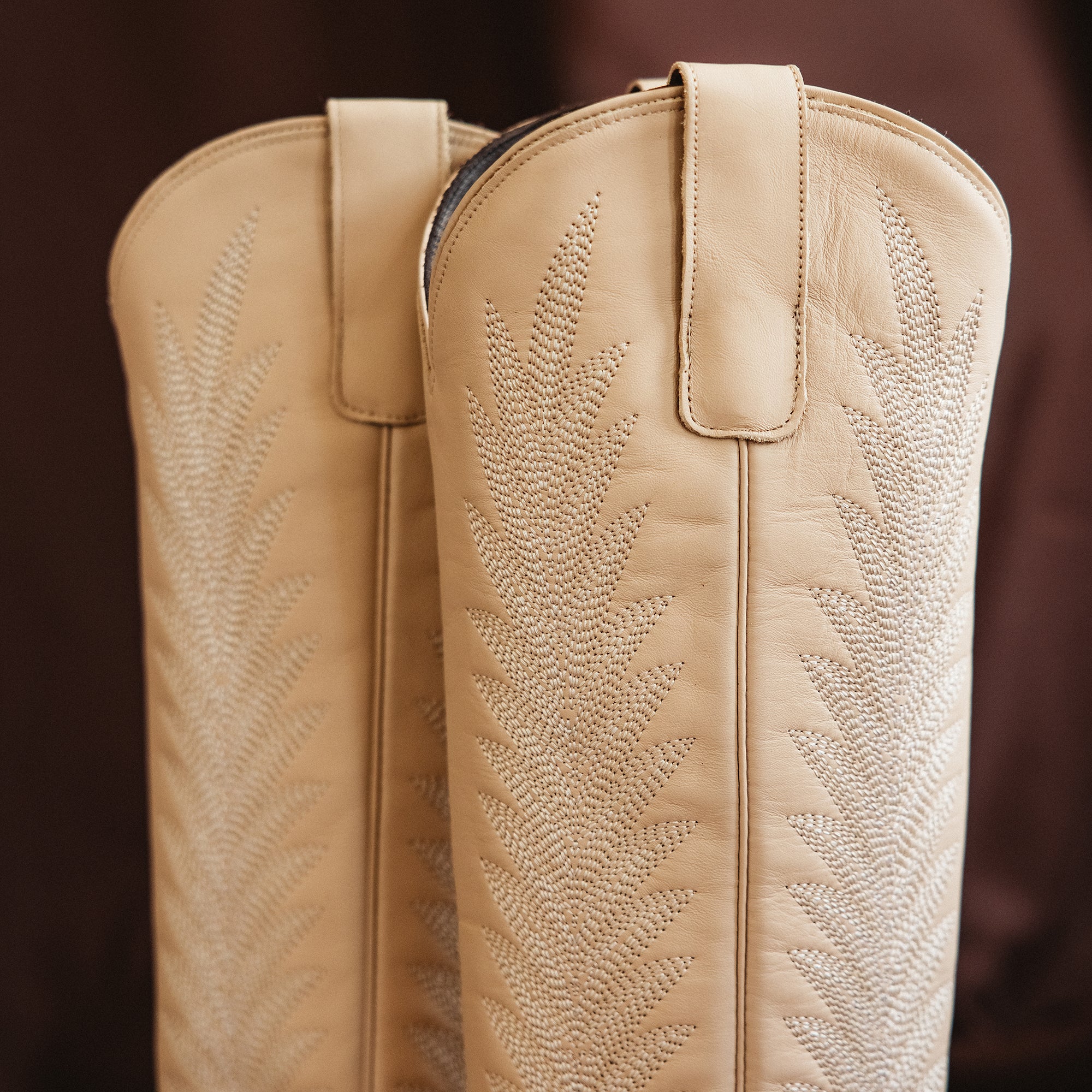 Jentry Knee High Boot - Pale Ivory Ladies Boot Western Fashion by Lane