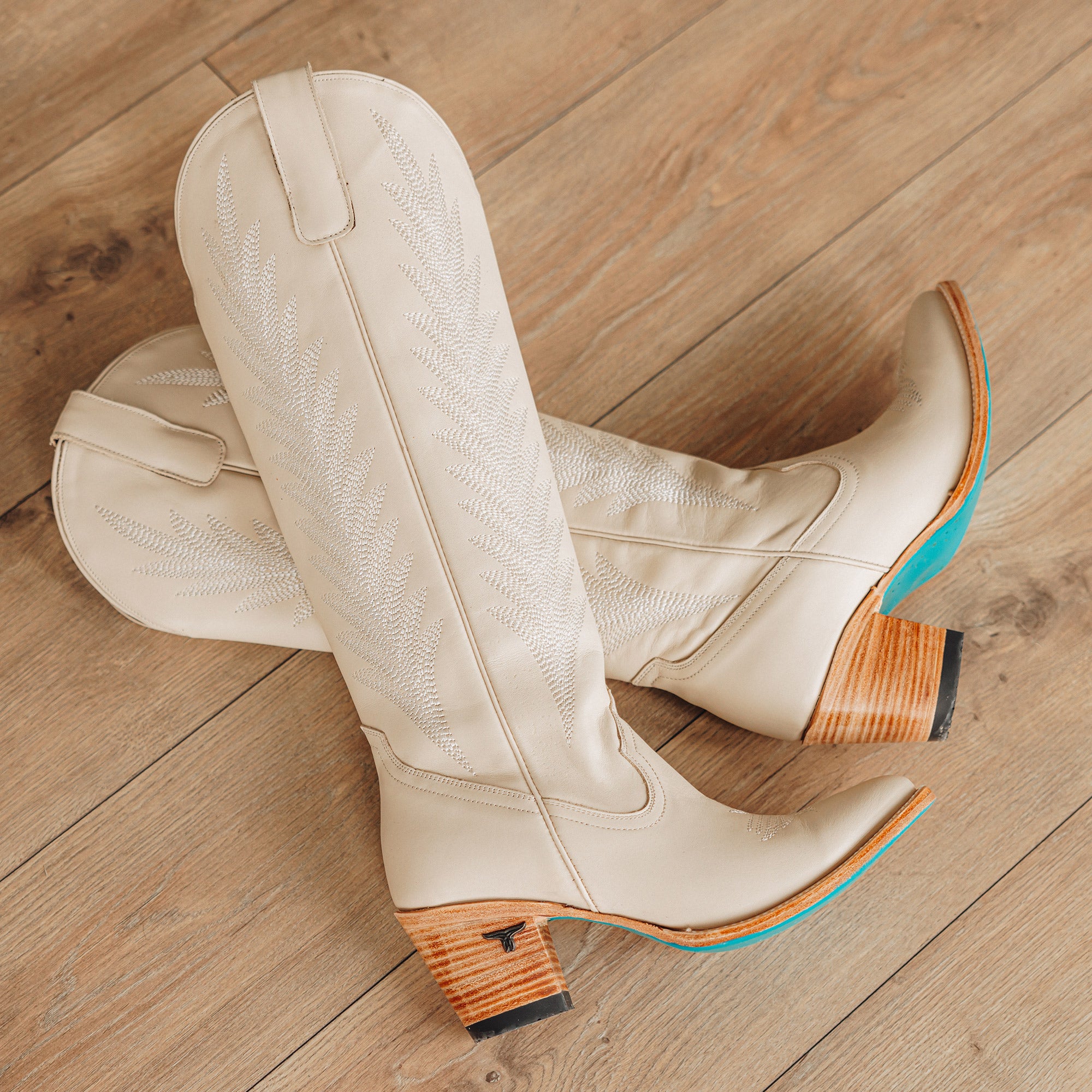 Jentry Knee High Boot - Pale Ivory Ladies Boot Western Fashion by Lane