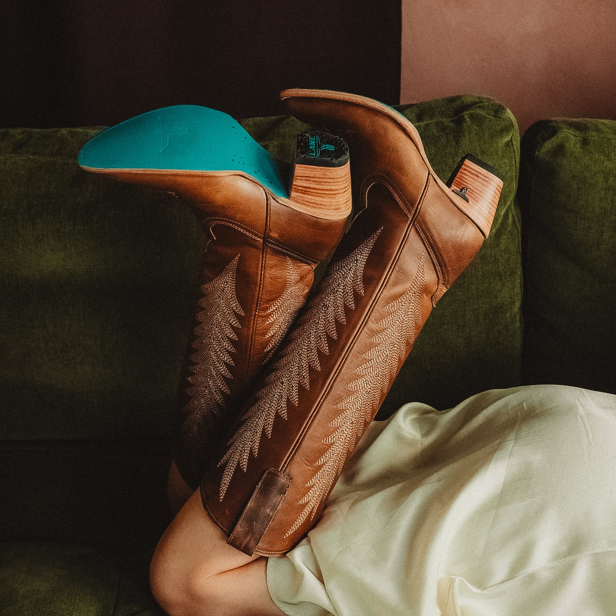 Jentry Knee High Boot - Desert Clay Ladies Boot Western Fashion by Lane