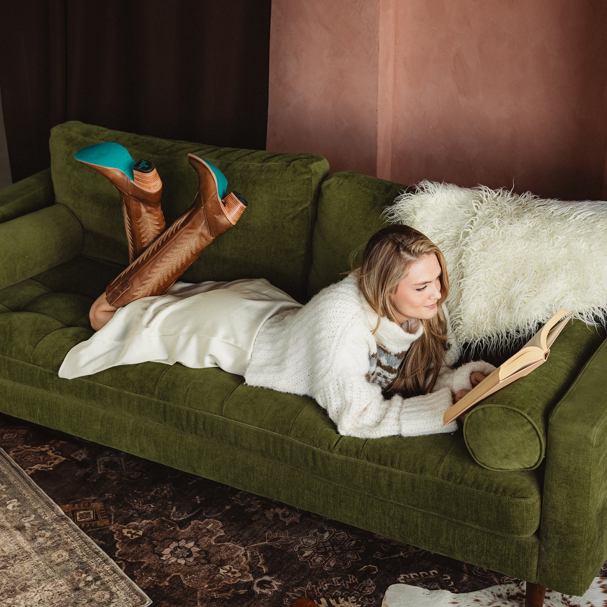 Jentry Knee High Boot - Desert Clay Ladies Boot Western Fashion by Lane