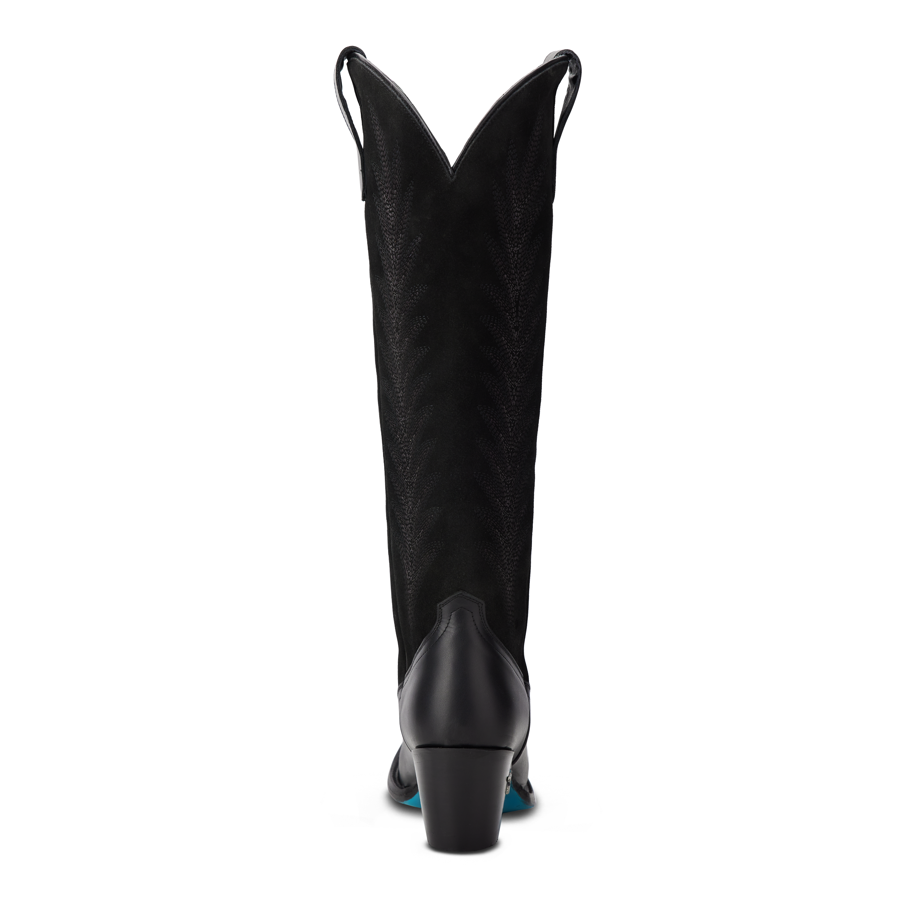 Jentry Knee High Boot - Jet Black & Soft Black Suede Ladies Boot Western Fashion by Lane