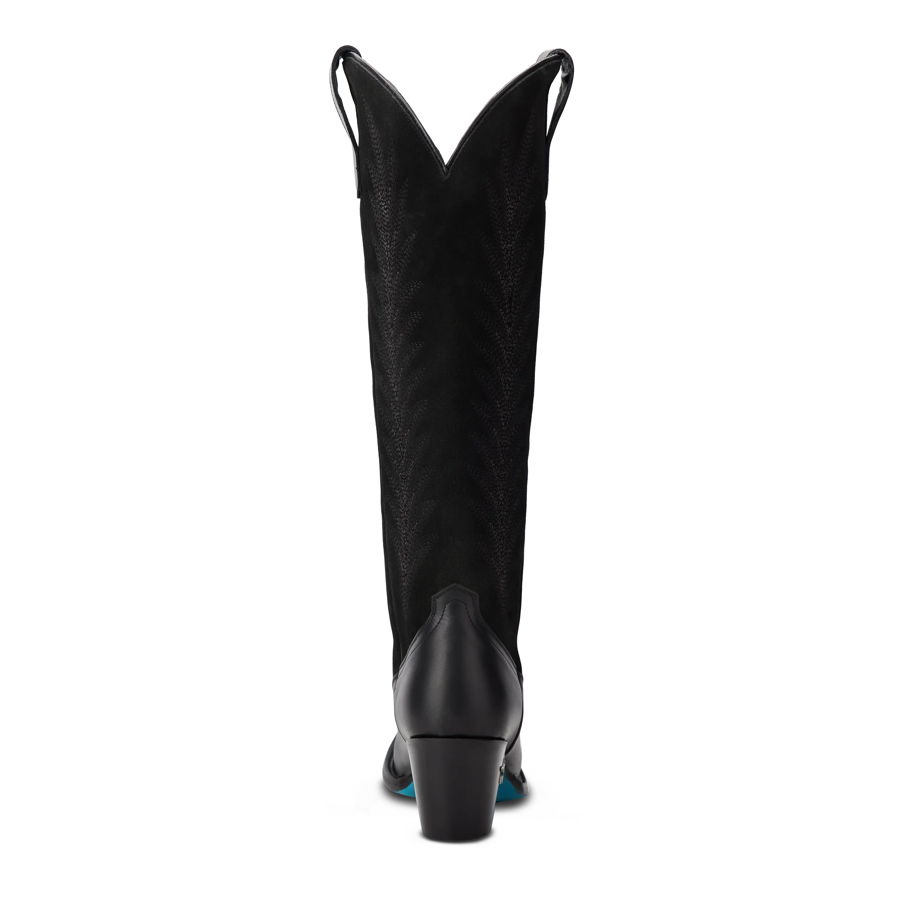 Jentry Knee High Boot - Jet Black & Soft Black Suede Ladies Boot Western Fashion by Lane
