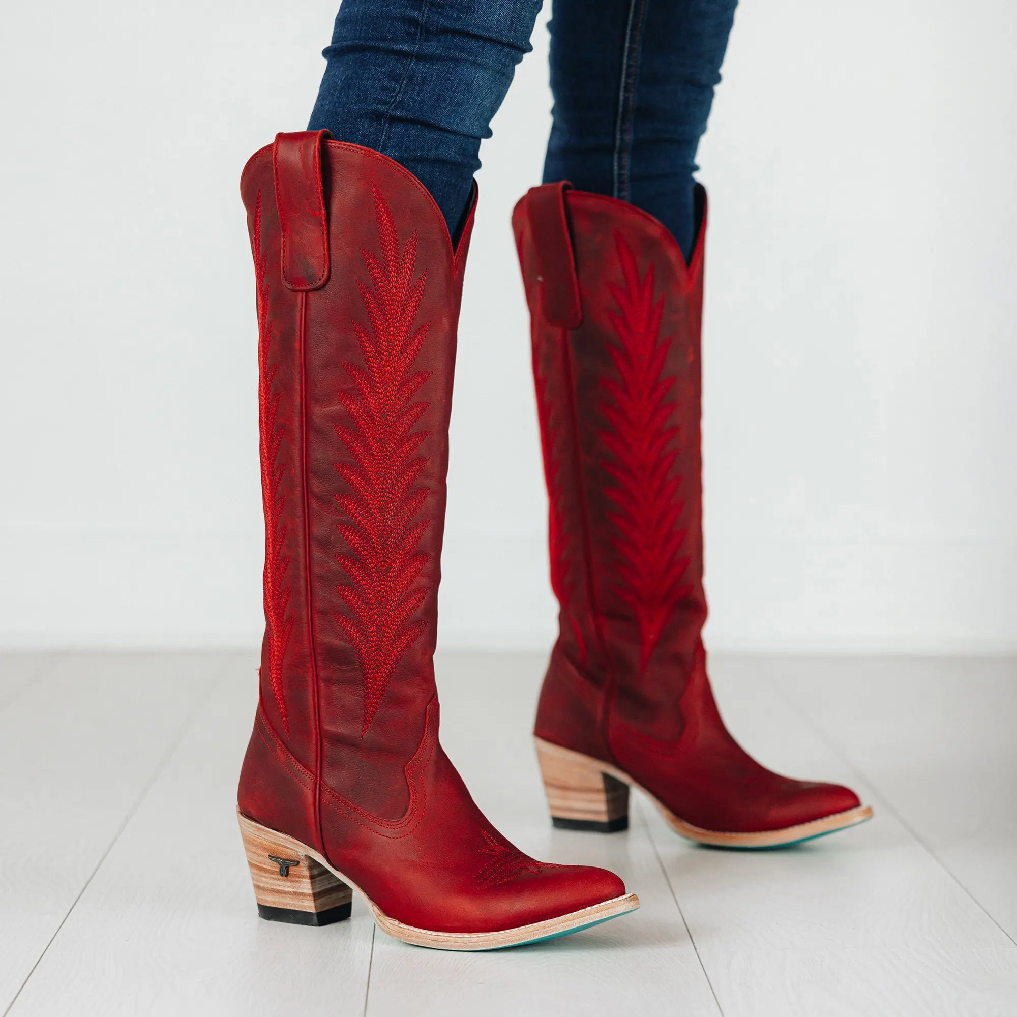 Jentry Knee High Boot - Smoldering Ruby Ladies Boot Western Fashion by Lane