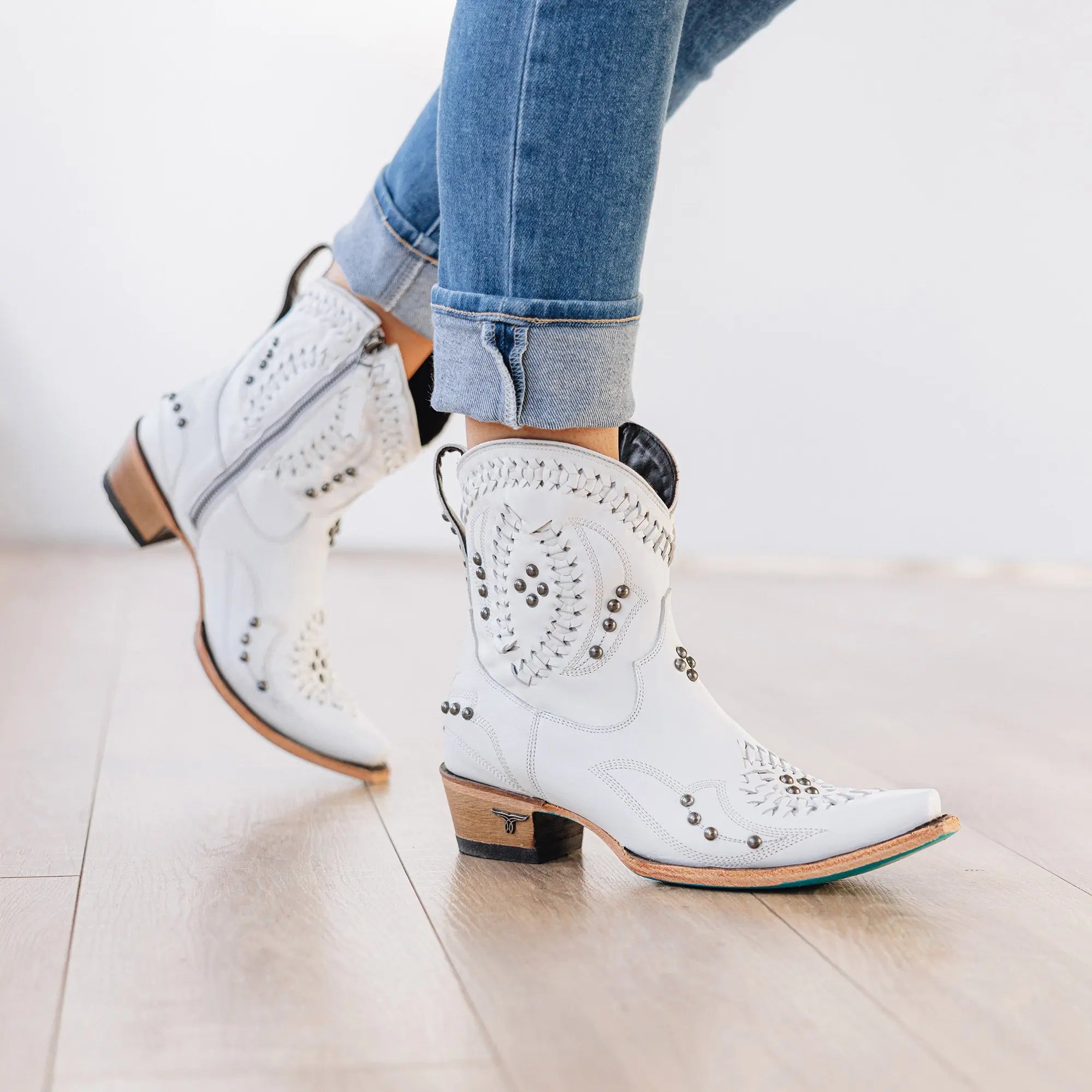 Cossette Bootie - Matte White Ladies Bootie Western Fashion by Lane