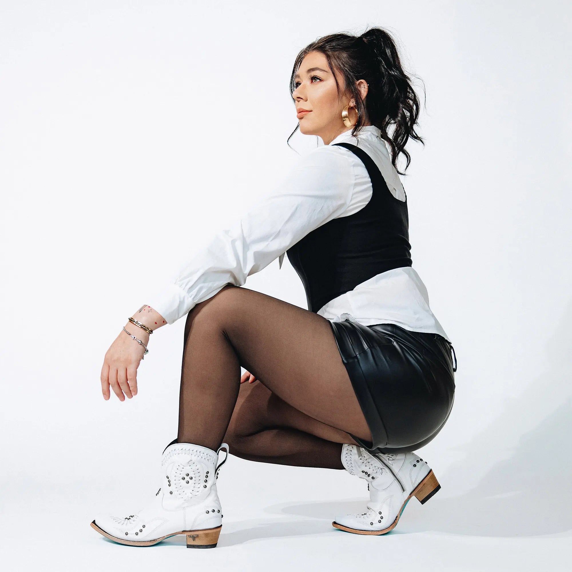 Cossette Bootie - Matte White **Final Sale** Ladies Bootie Western Fashion by Lane