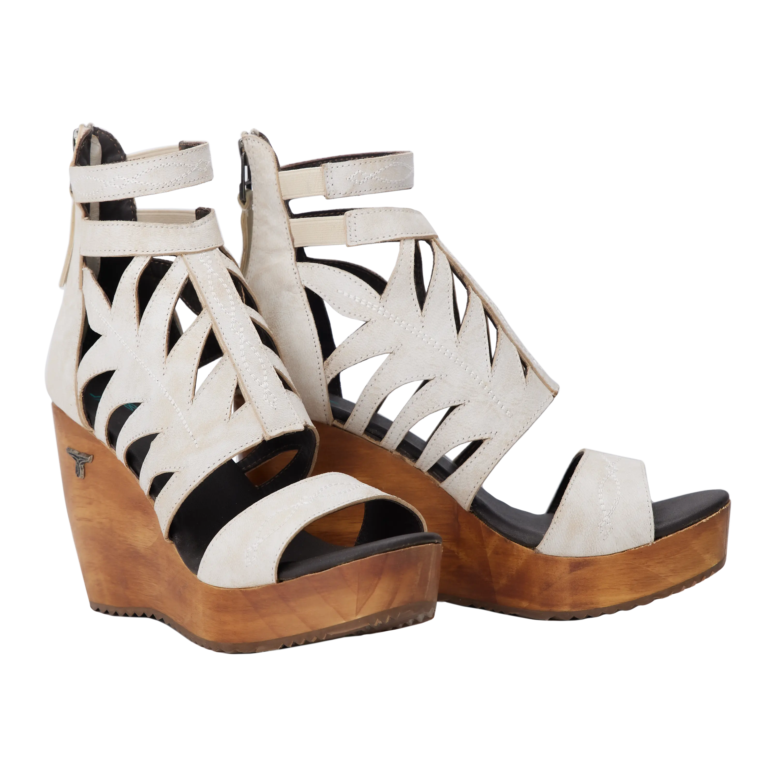 Becca Wedge - Ceramic Crackle Wedge Western Fashion by Lane