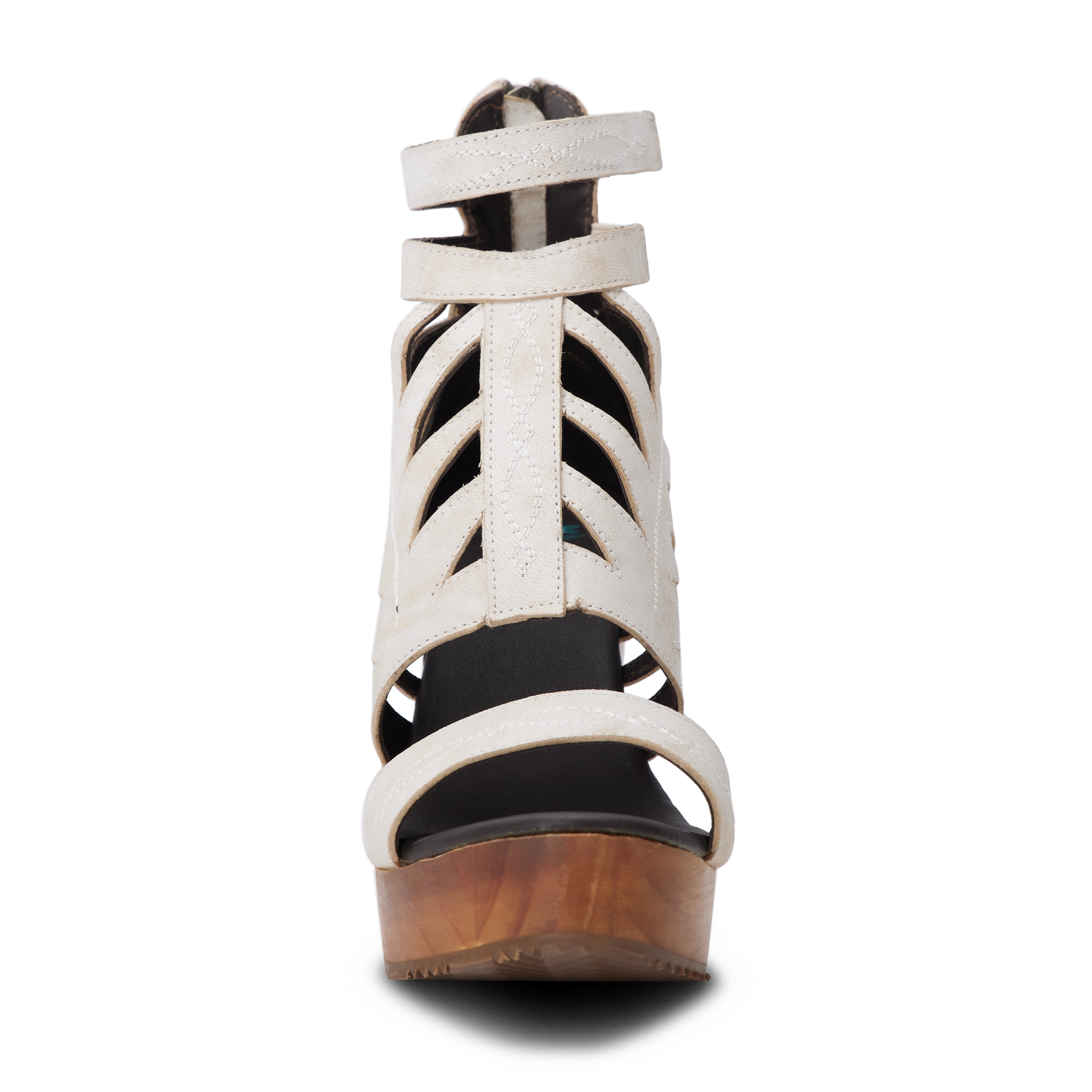 Becca Wedge - Ceramic Crackle Wedge Western Fashion by Lane