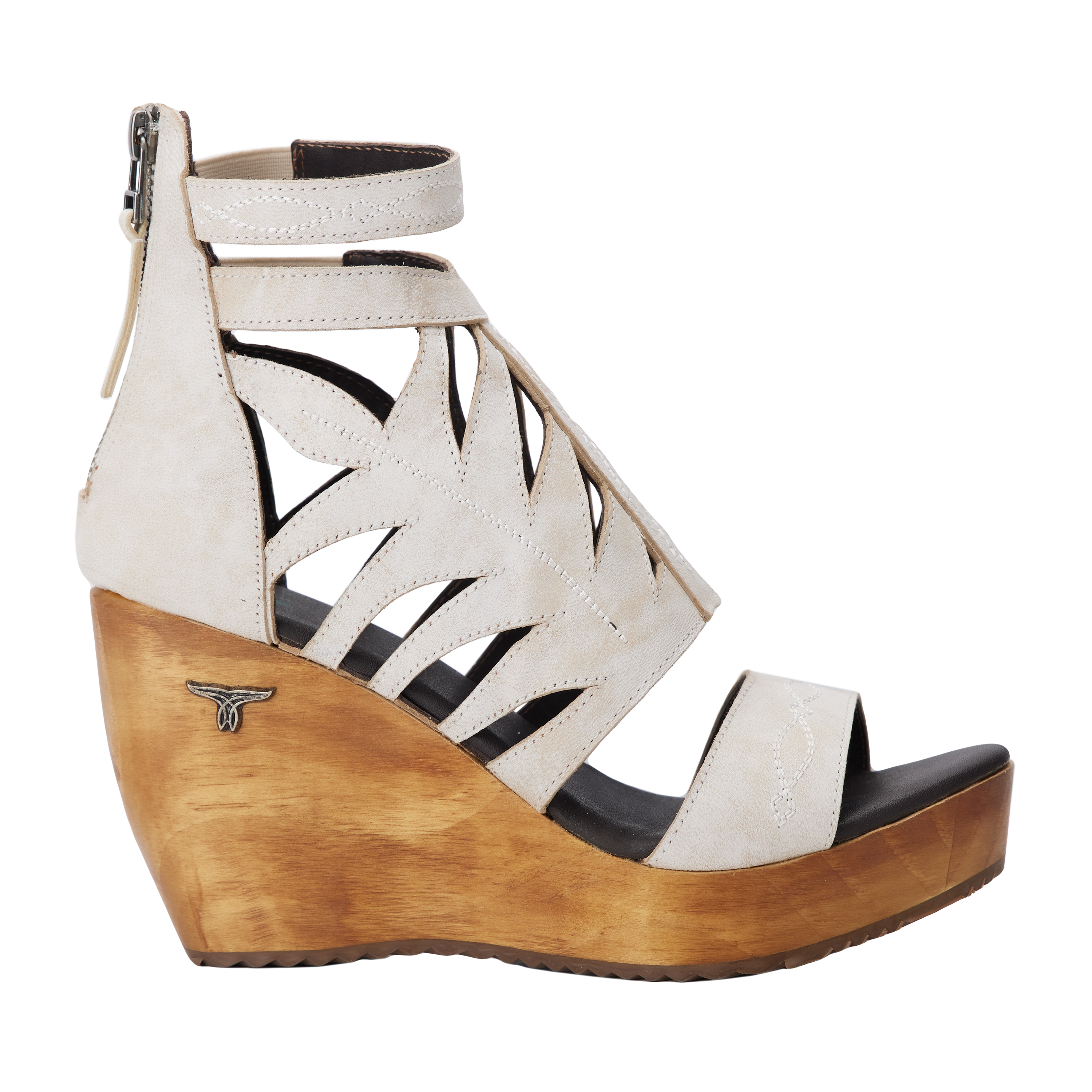 Becca Wedge - Ceramic Crackle Wedge Western Fashion by Lane