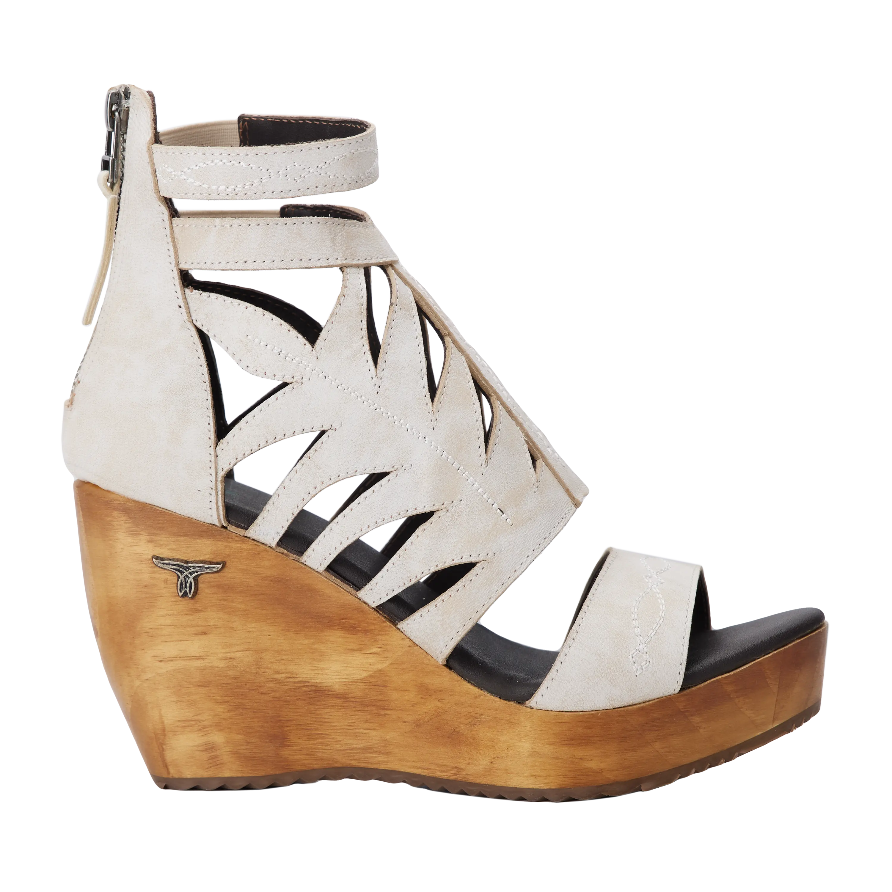 Becca Wedge - Ceramic Crackle Wedge Western Fashion by Lane