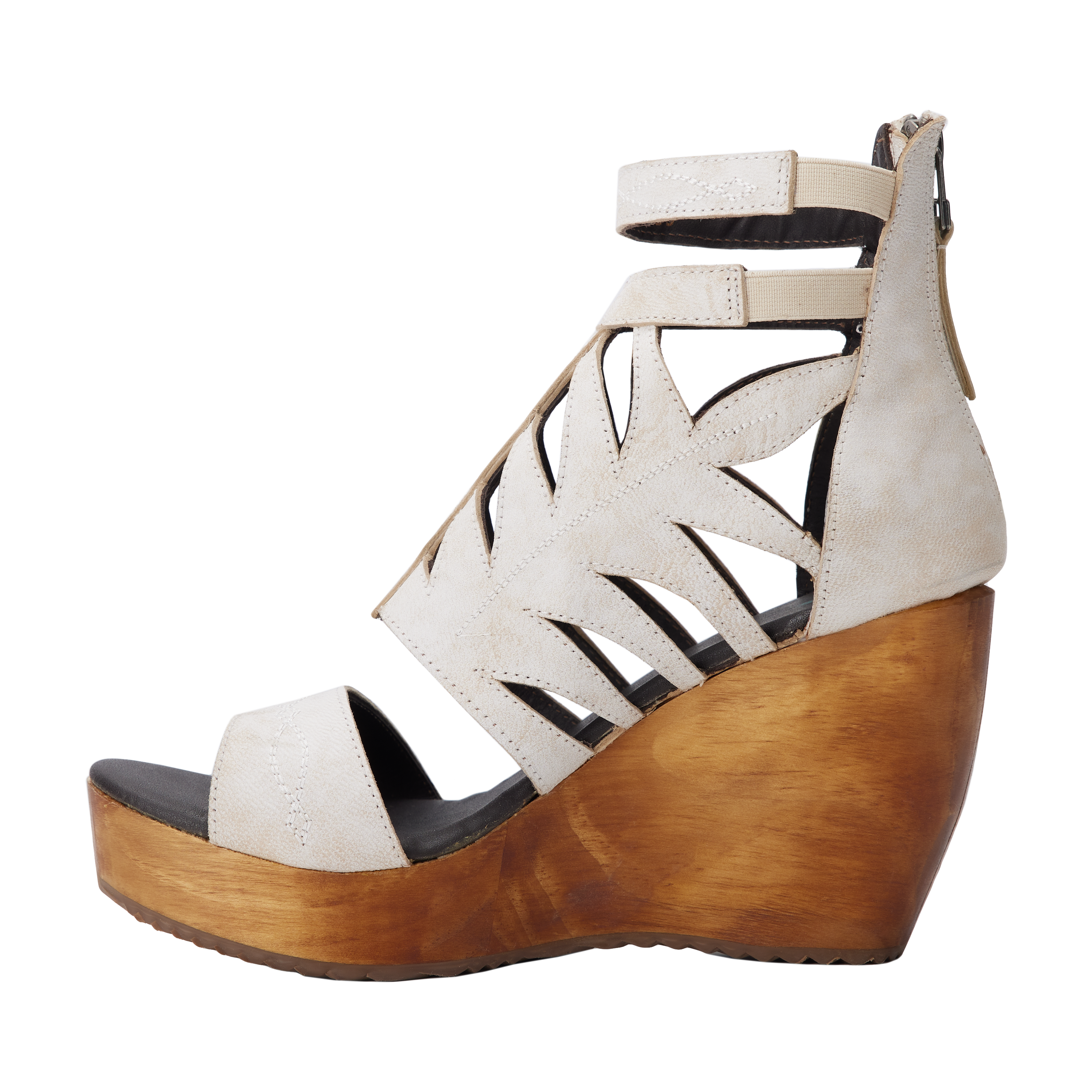 Becca Wedge - Ceramic Crackle Wedge Western Fashion by Lane