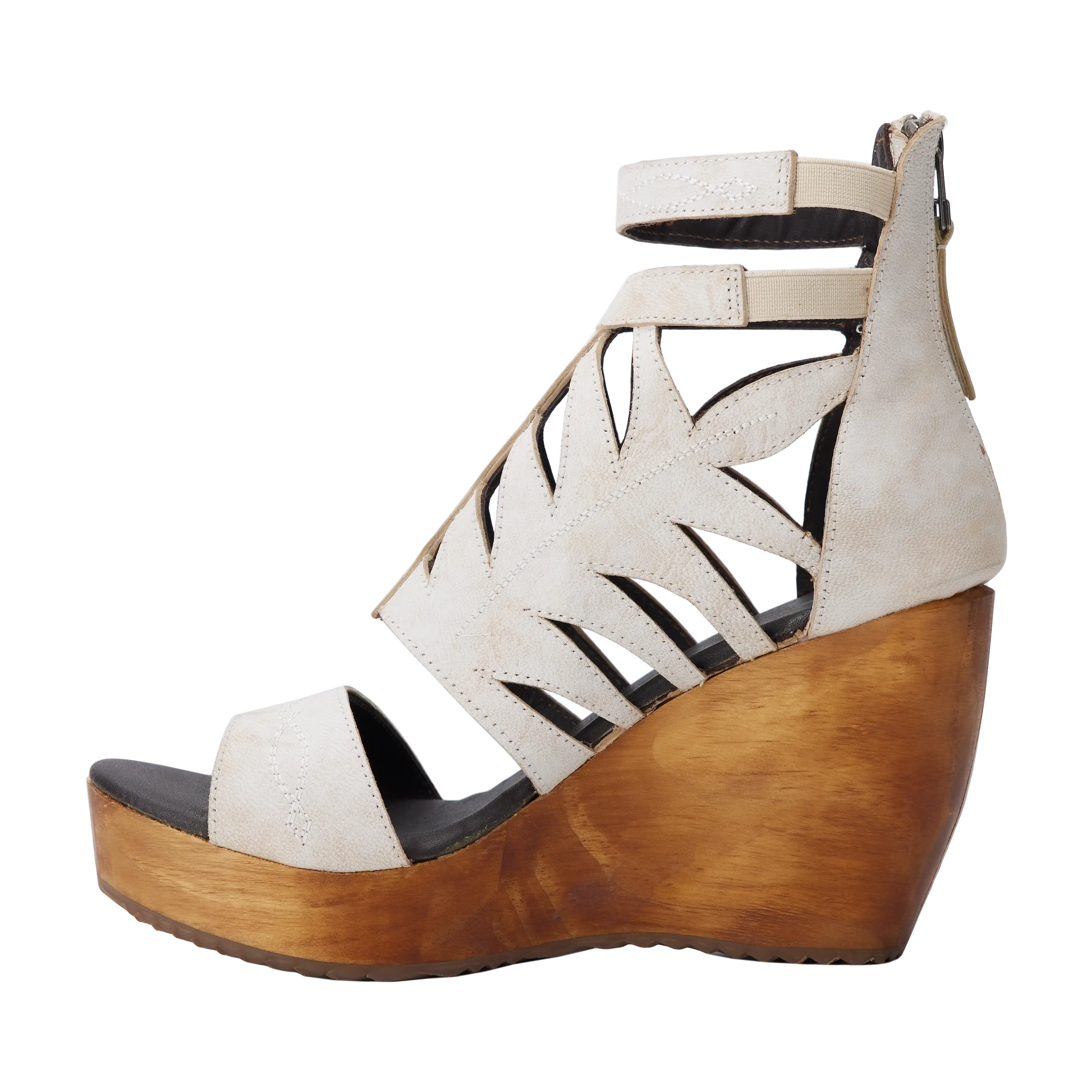 Becca Wedge - Ceramic Crackle Wedge Western Fashion by Lane