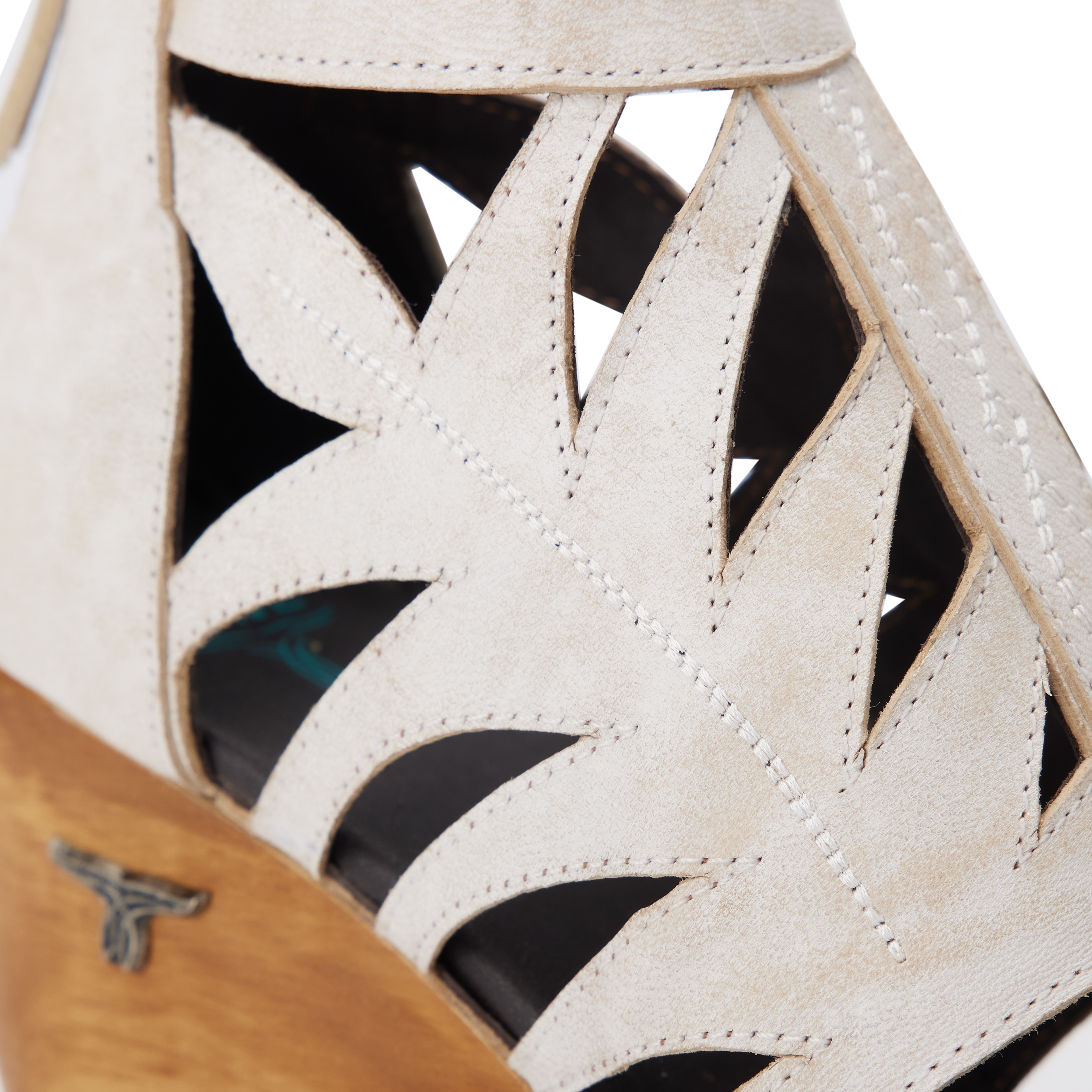 Becca Wedge - Ceramic Crackle Wedge Western Fashion by Lane