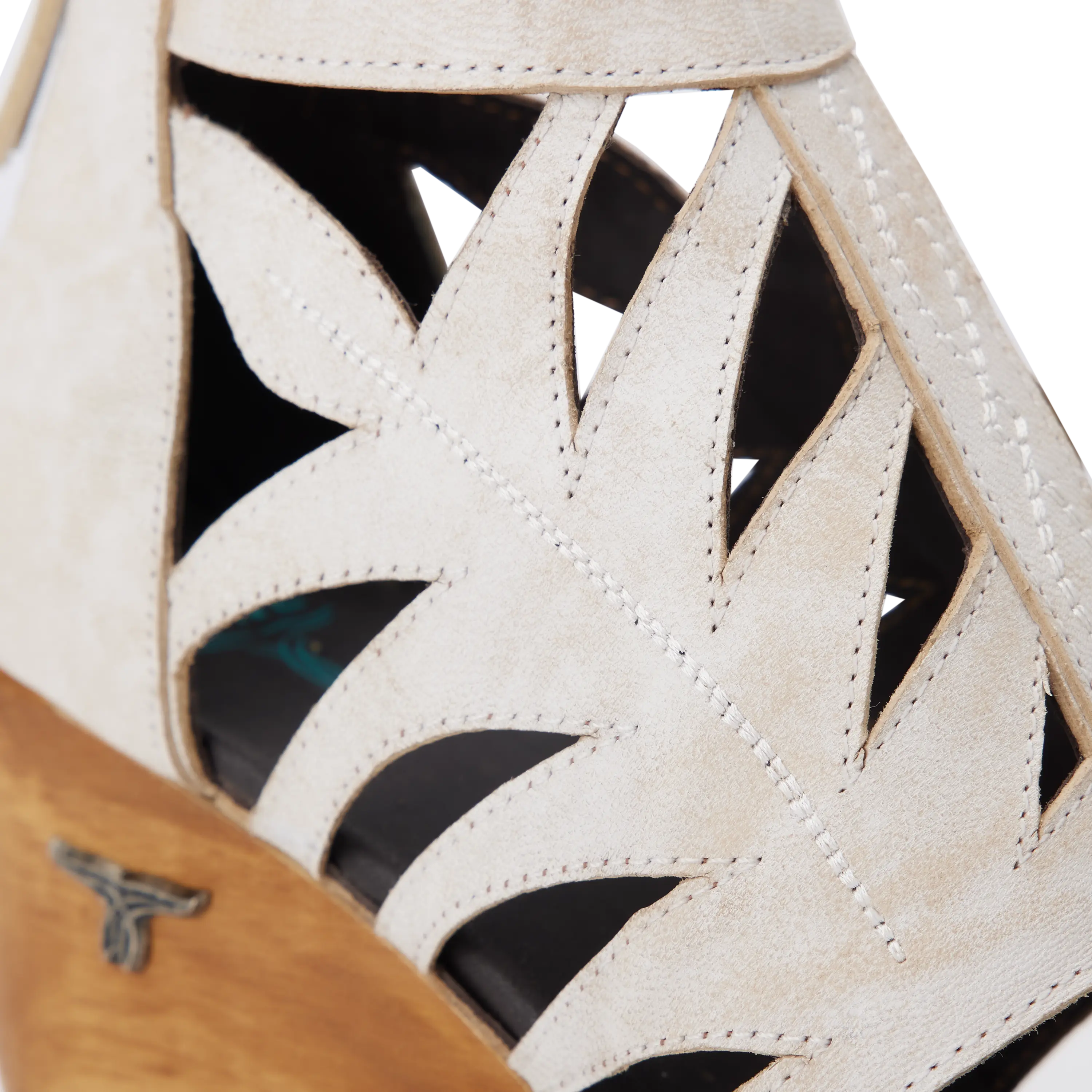 Becca Wedge - Ceramic Crackle Wedge Western Fashion by Lane