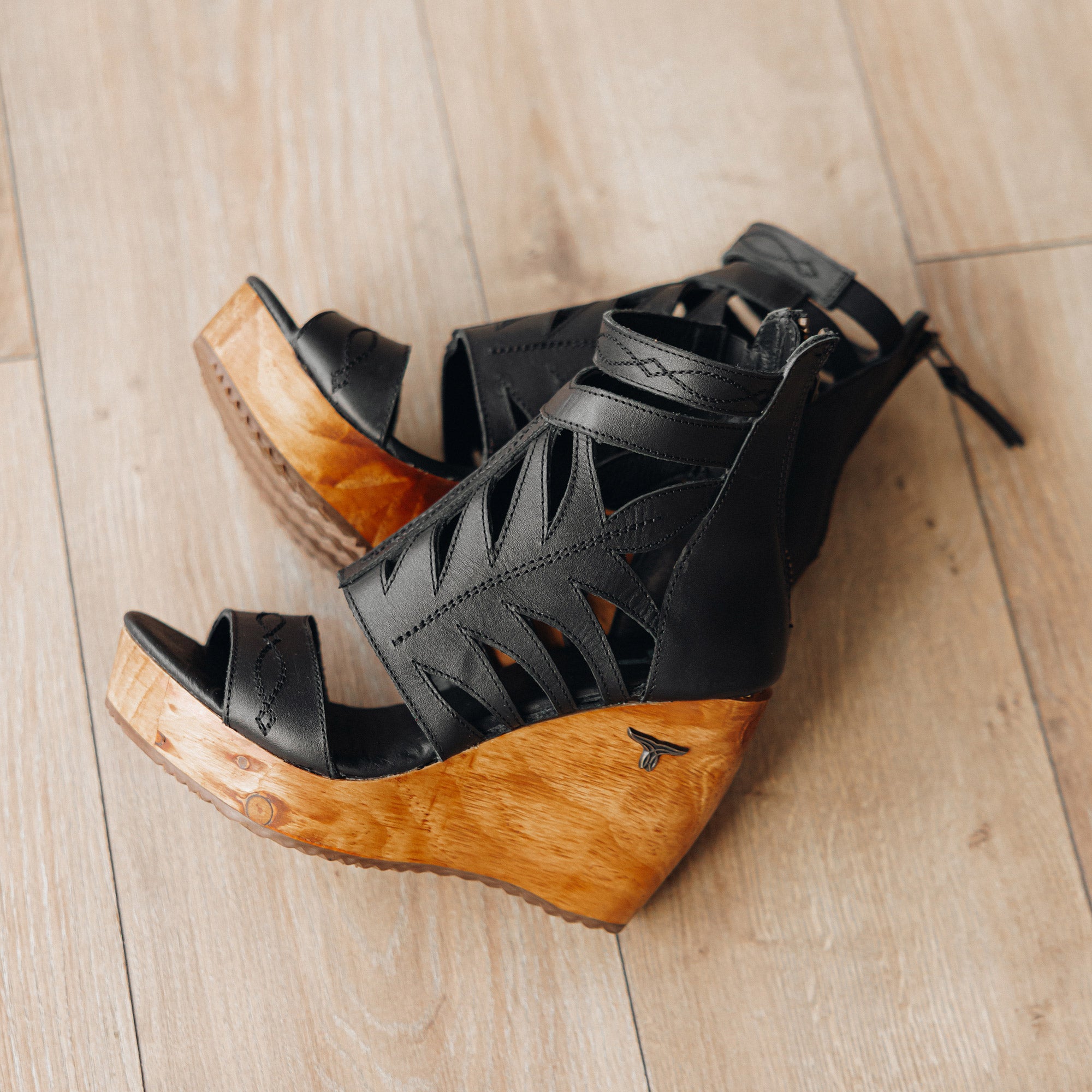 Becca Wedge - Jet Black Wedge Western Fashion by Lane