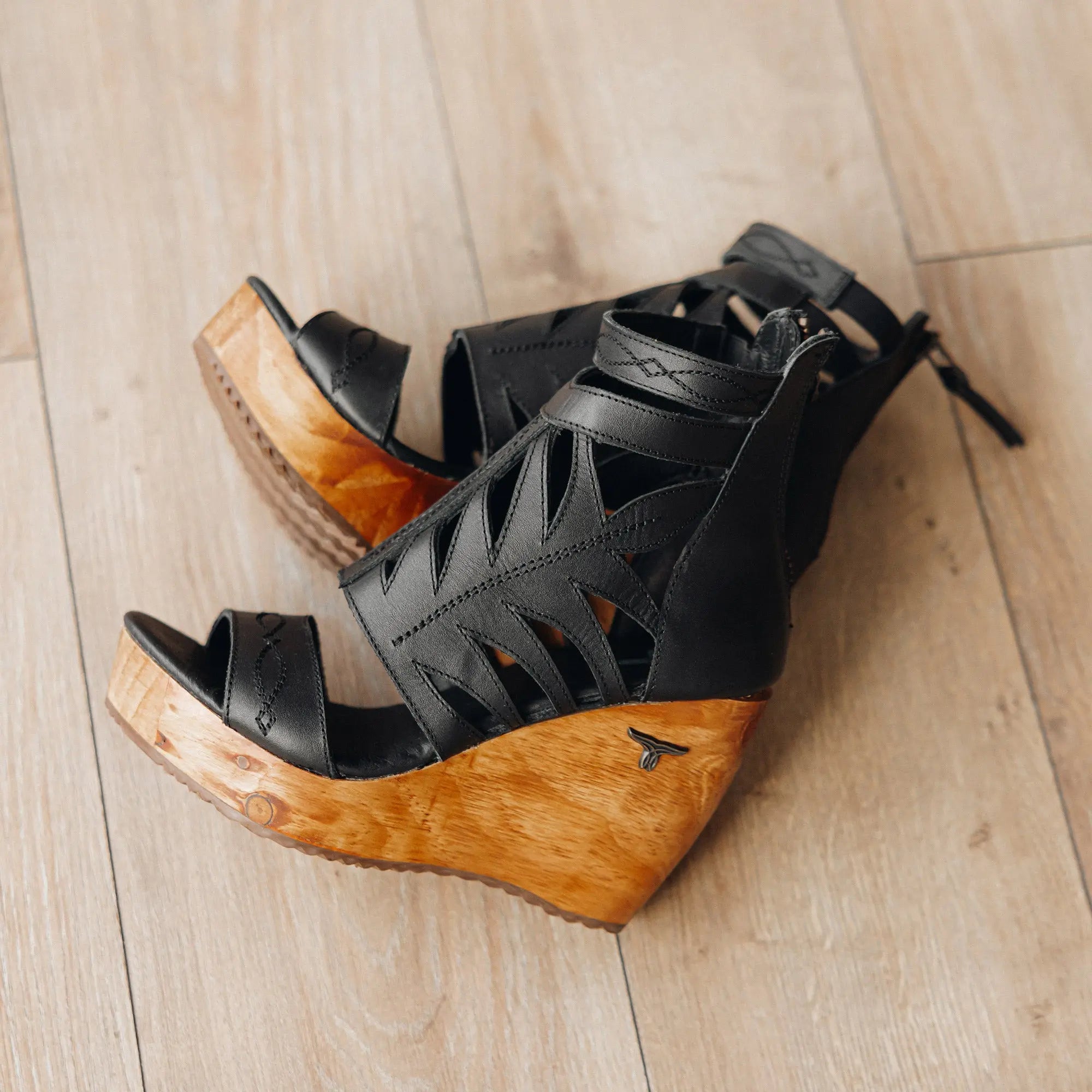 Becca Wedge - Jet Black Wedge Western Fashion by Lane